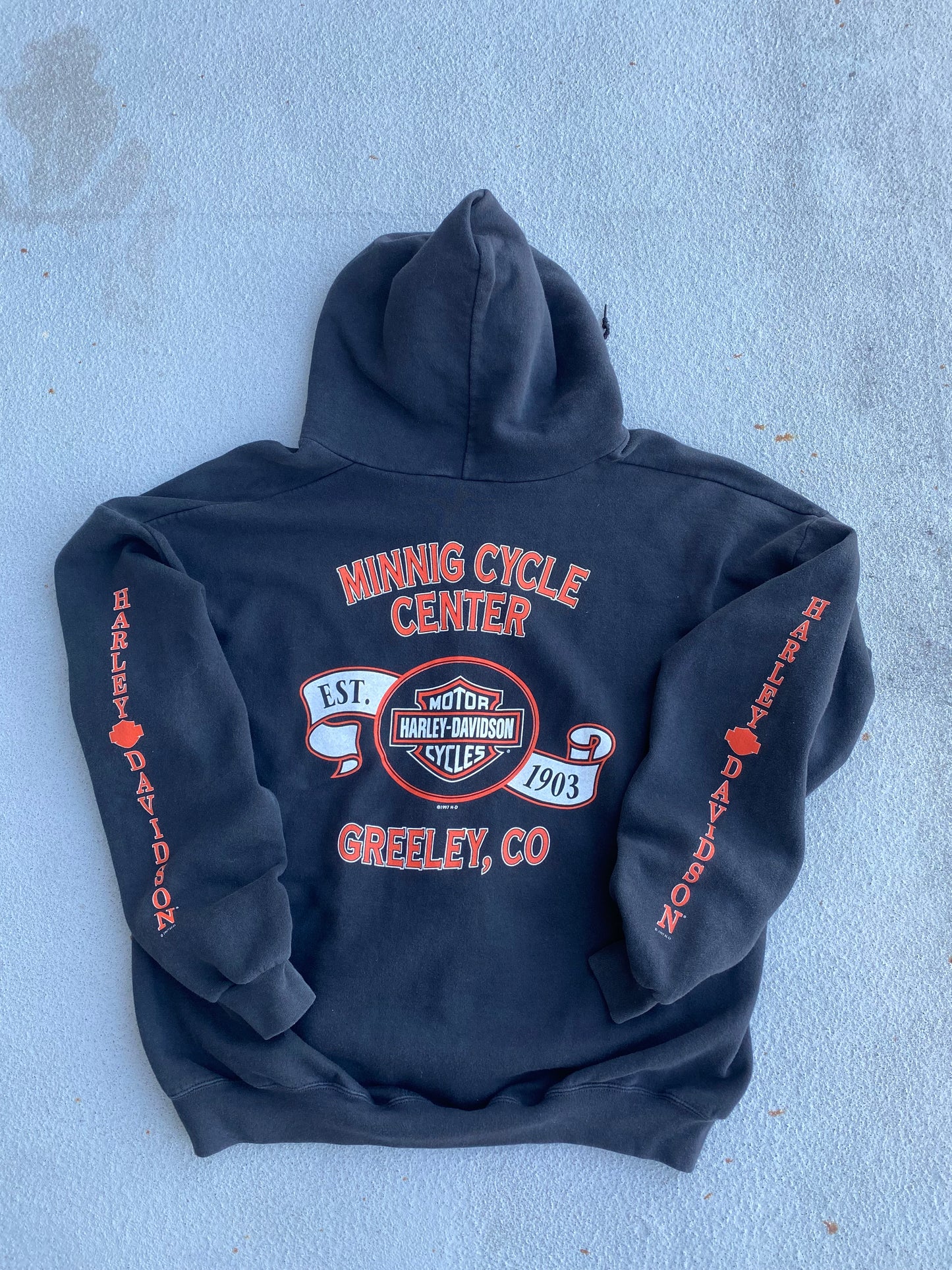 Vintage 90’s Harley Davidson zip up hoodie size XXL