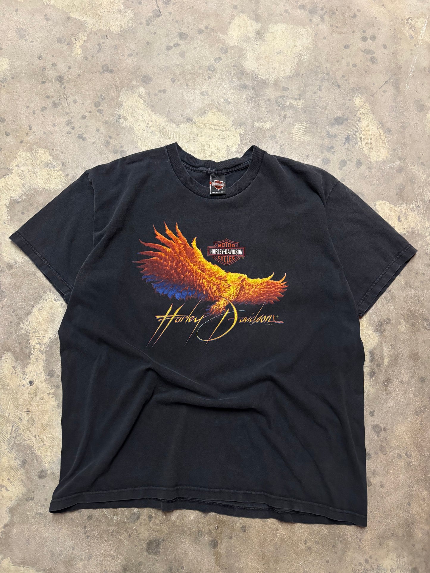 Vintage Harley Davidson flaming eagle shirt size XL