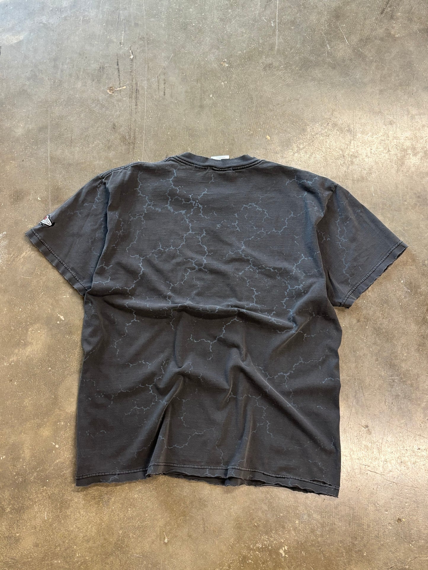 Vintage Harley Davidson engine lightning aop shirt size large