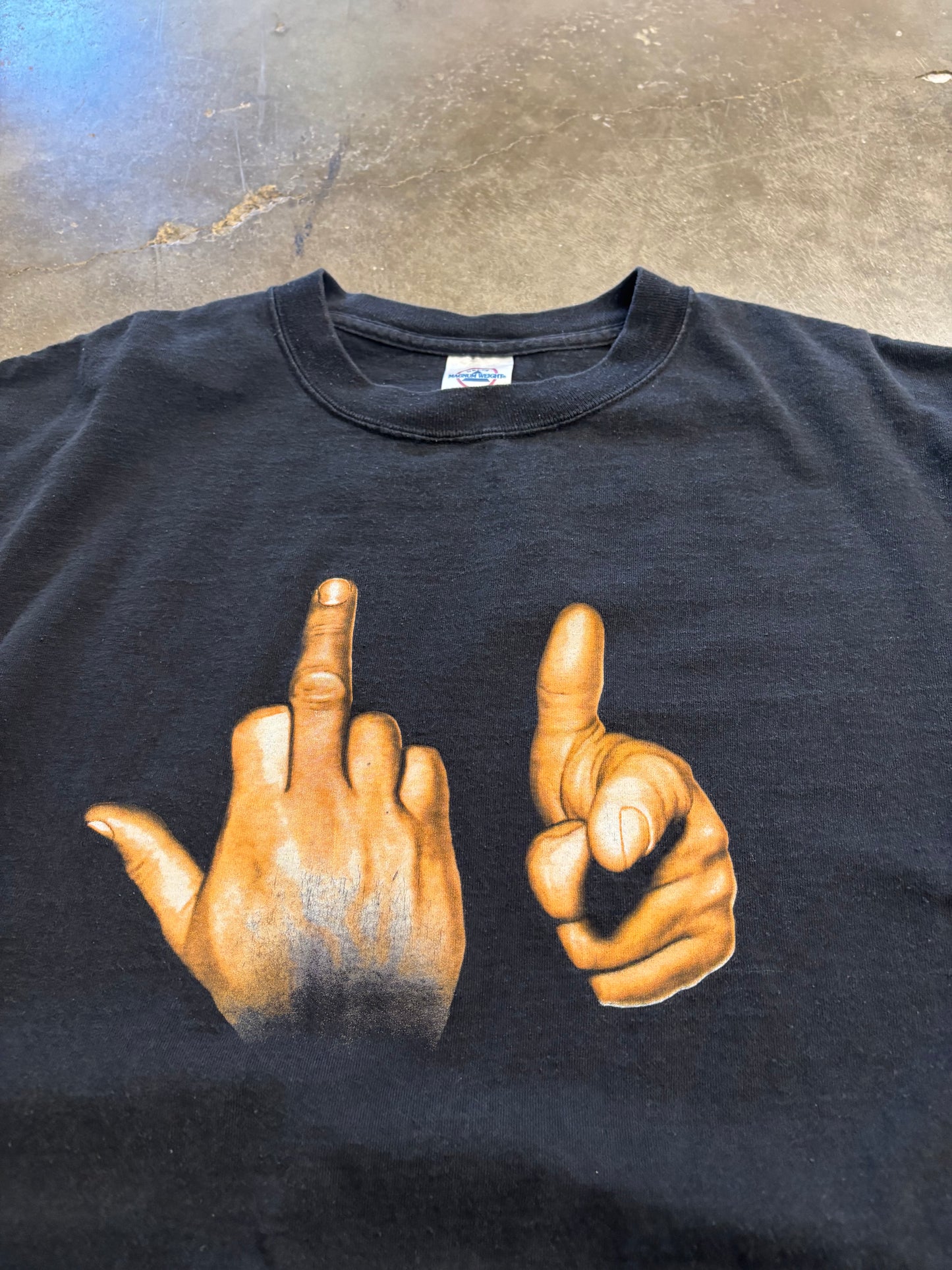 Vintage middle finger shirt size xl
