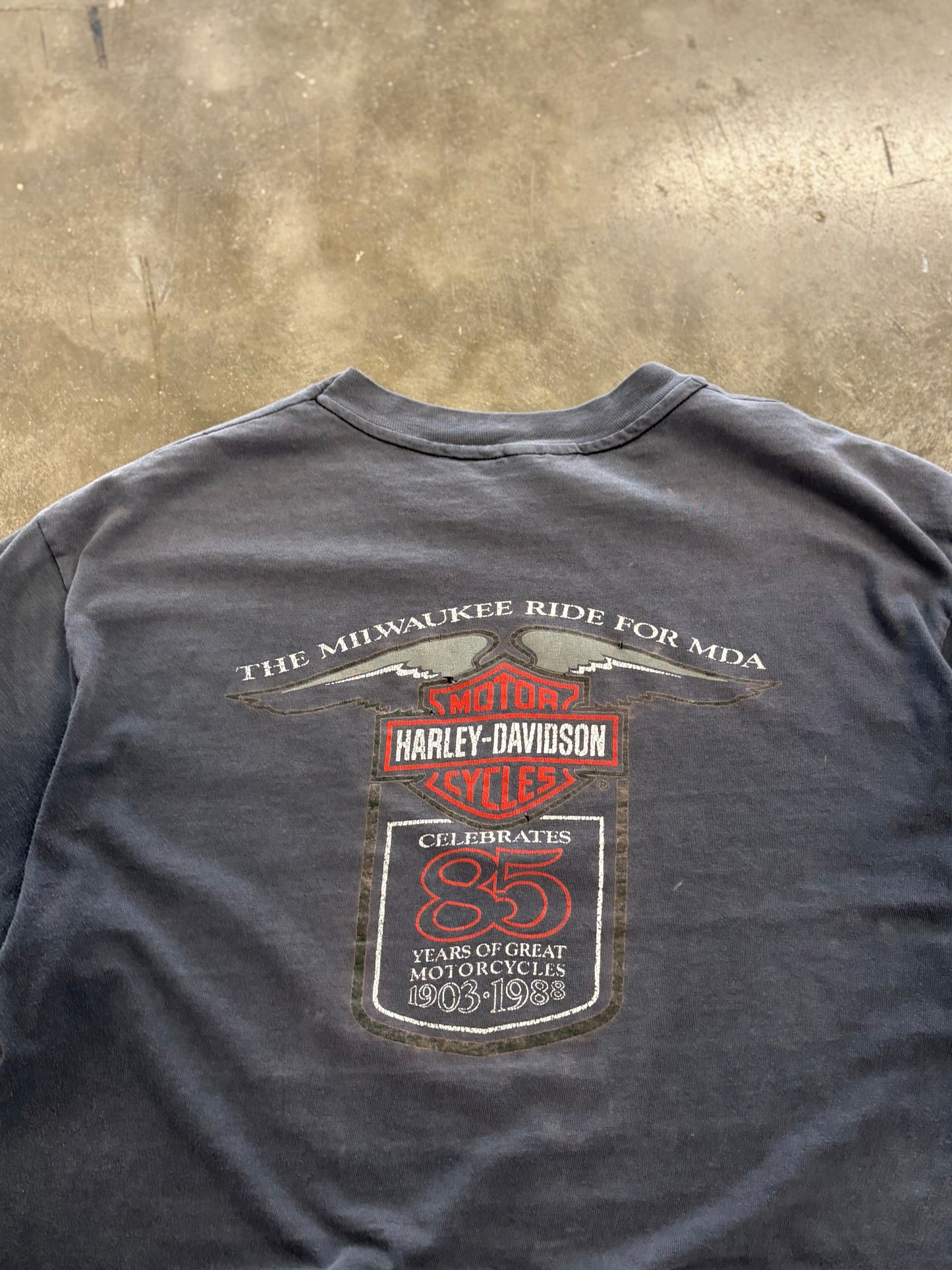 Vintage Faded Out 80’s Harley Davidson shirt size xL