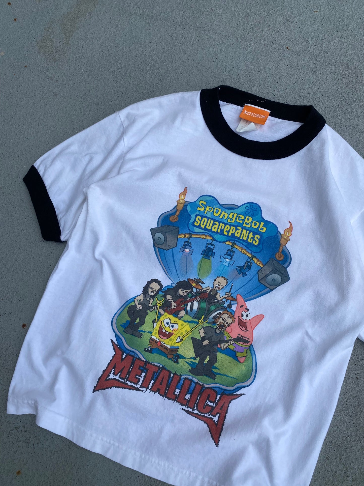 Vintage SpongeBob Metallica Babygirl Tee