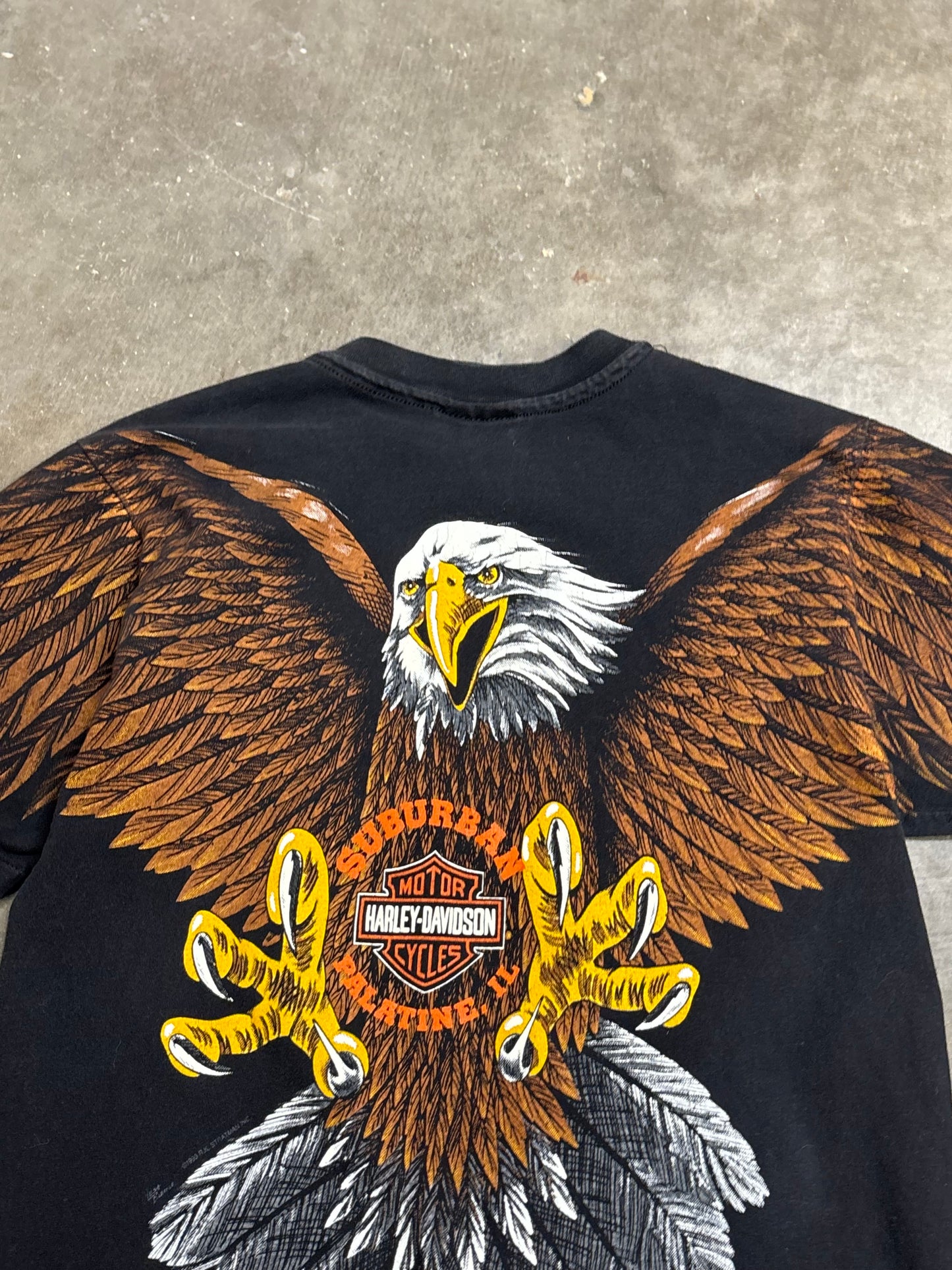 Vintage Harley Davidson Eagle AOP shirt size medium