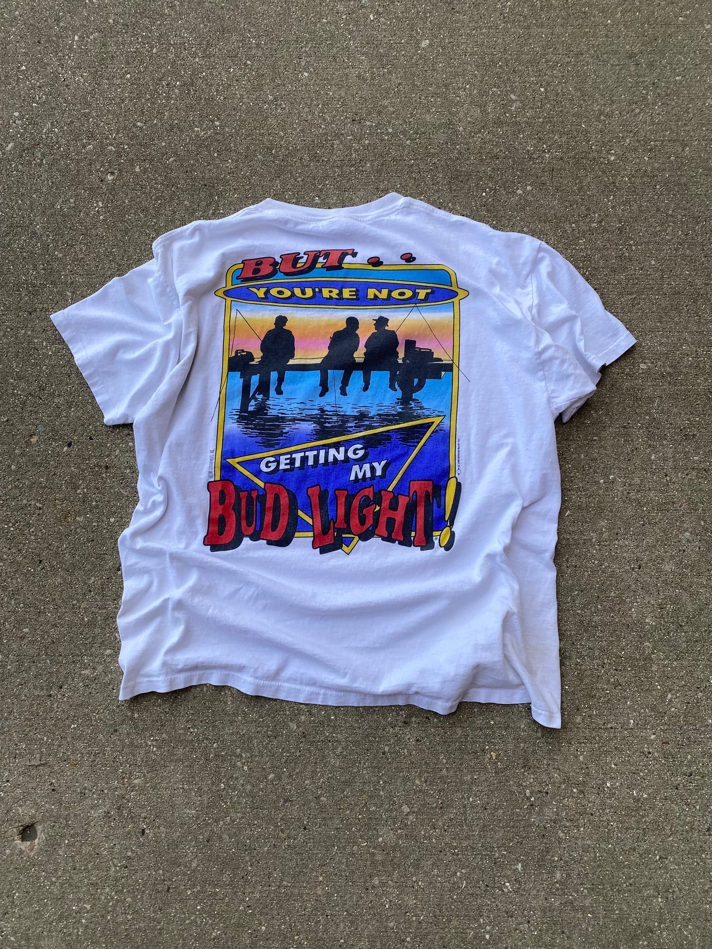 Vintage Bud Light I love you man shirt Size XL distressed