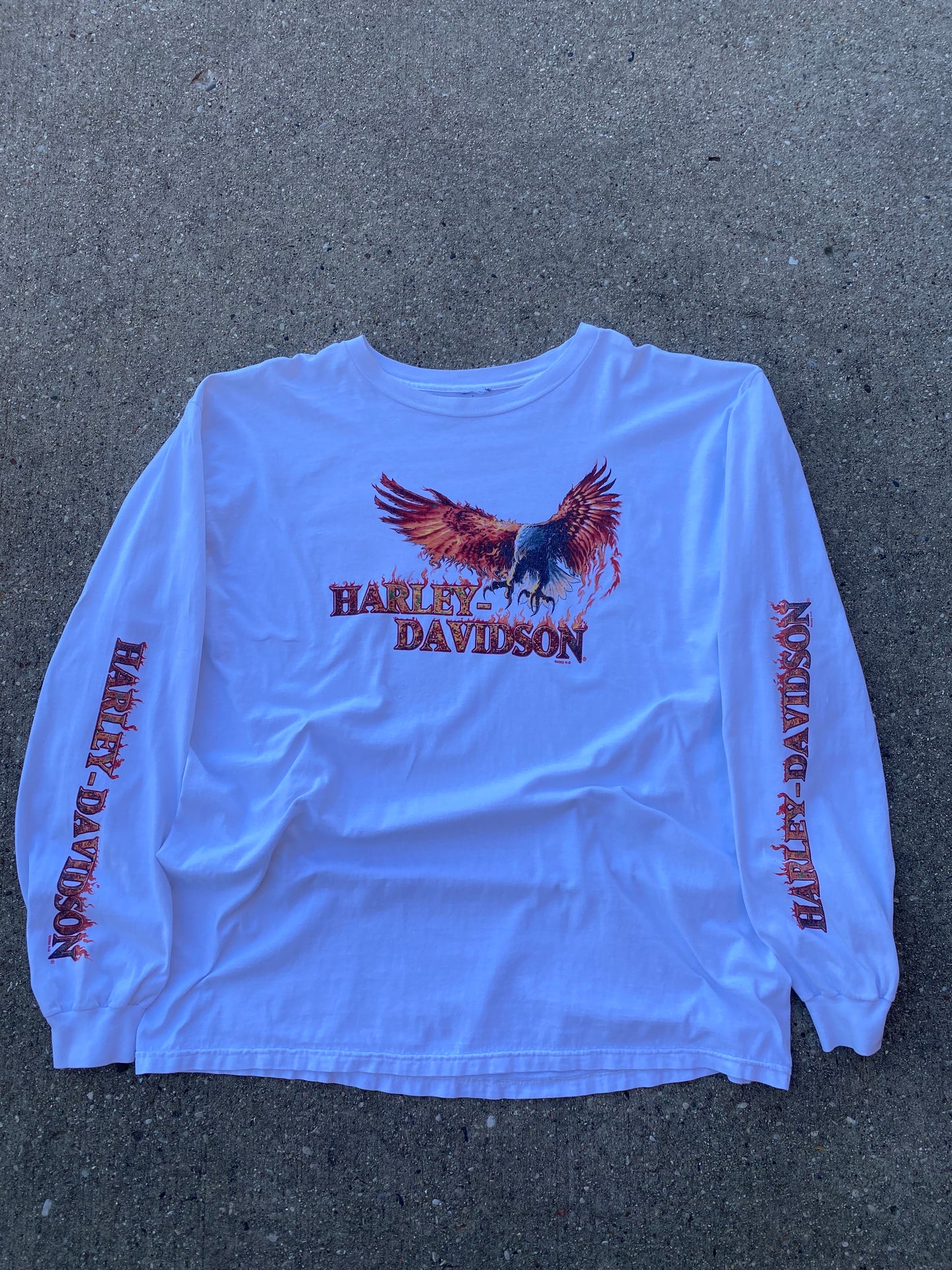 Vintage Harley Davidson Flaming Eagle long sleeve shirt size XXXL