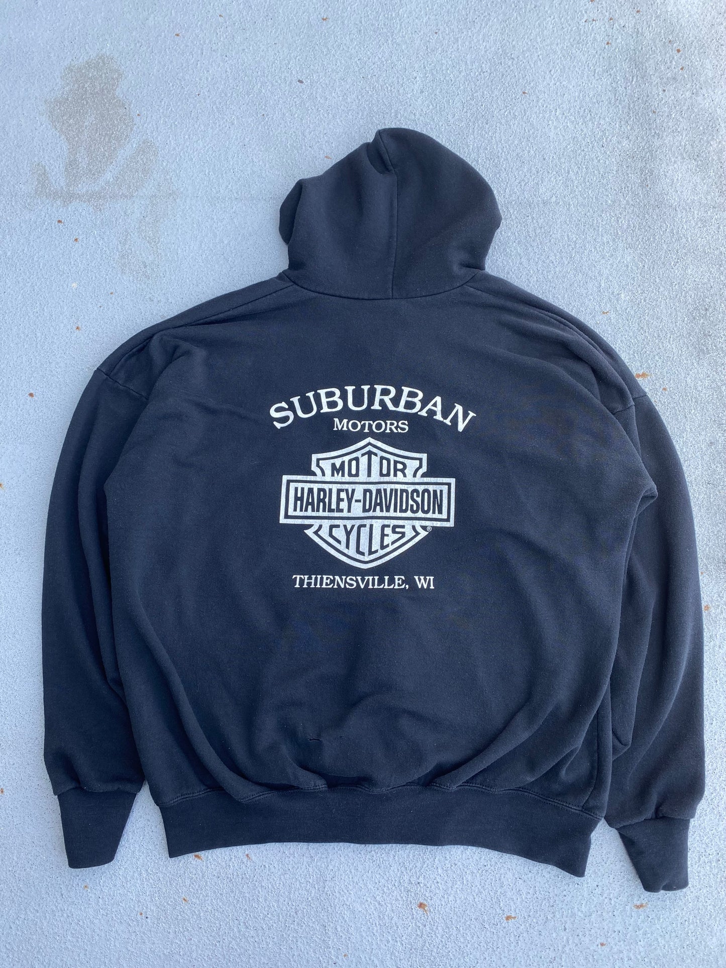 Vintage Harley Davidson Hoodie Zip Up Size XXXL