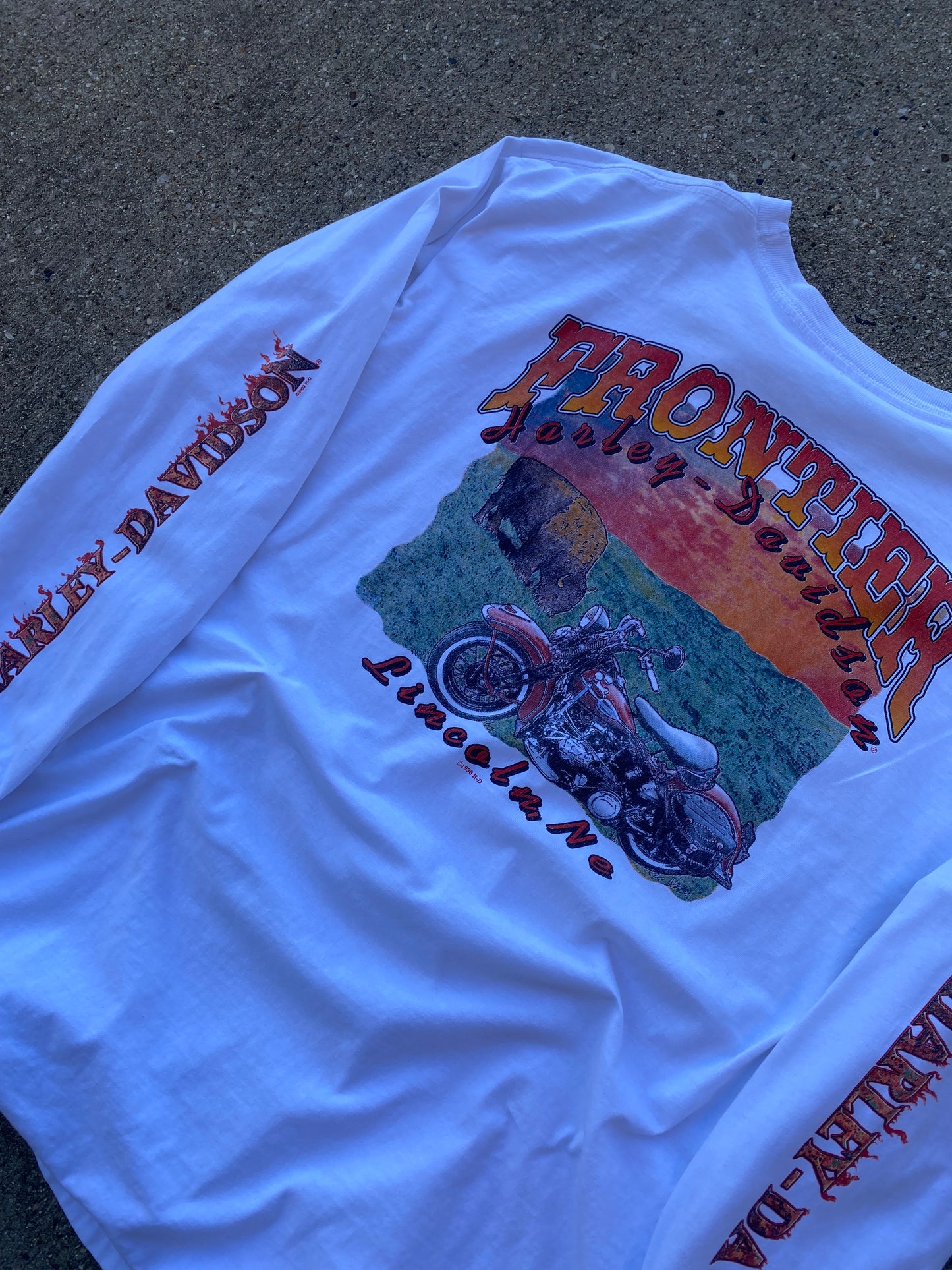 Vintage Harley Davidson Flaming Eagle long sleeve shirt size XXXL
