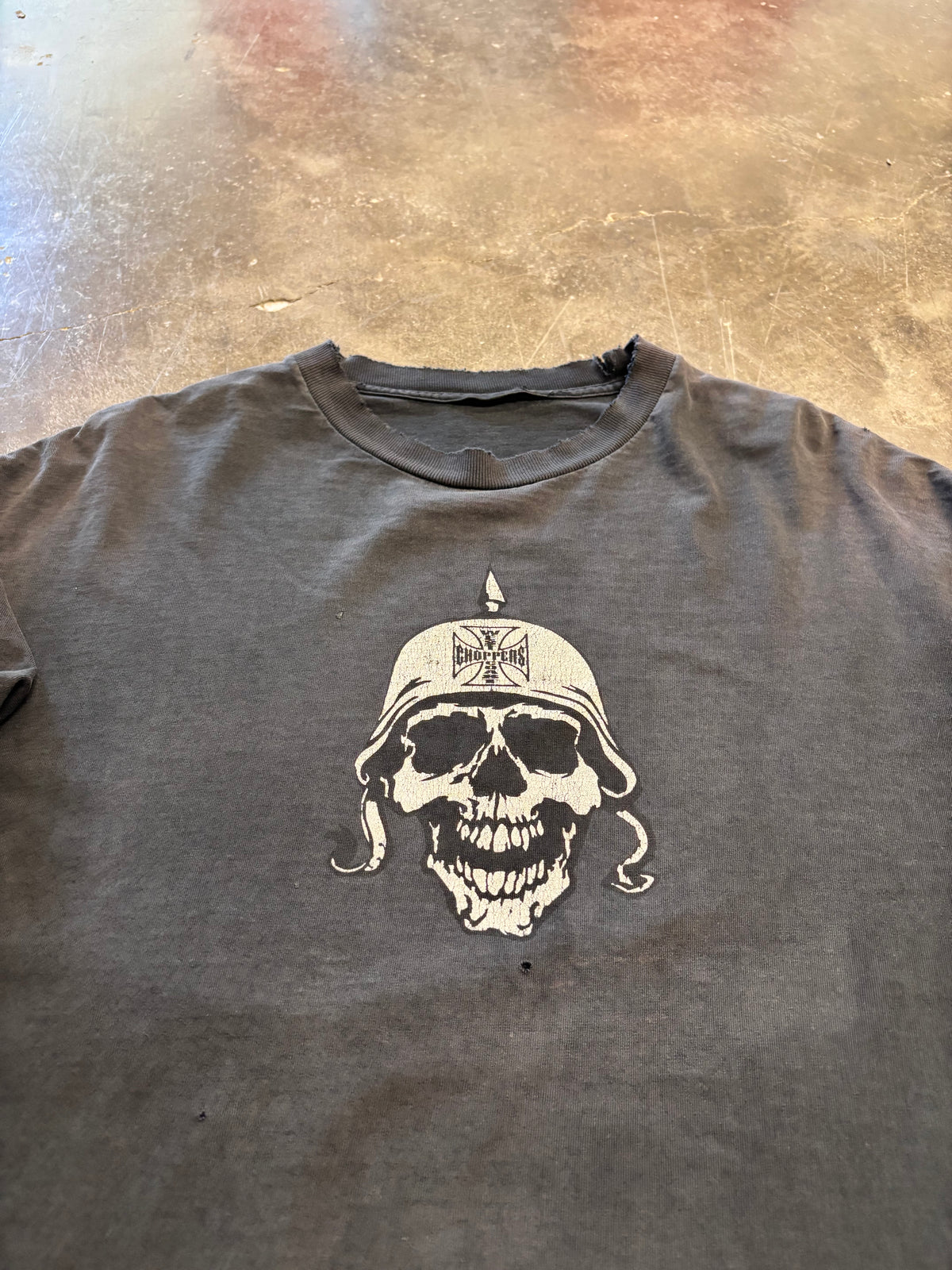 Vintage WCC skulls faded and thrashed long sleeve size extra large