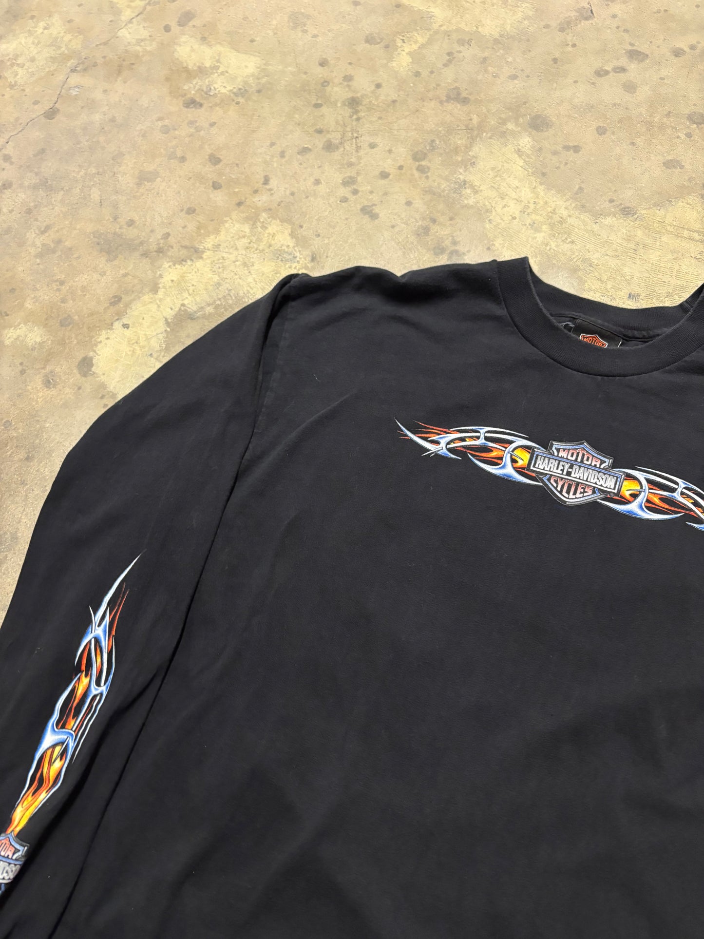 Vintage Harley Davidson chrome long sleeve shirt size XL
