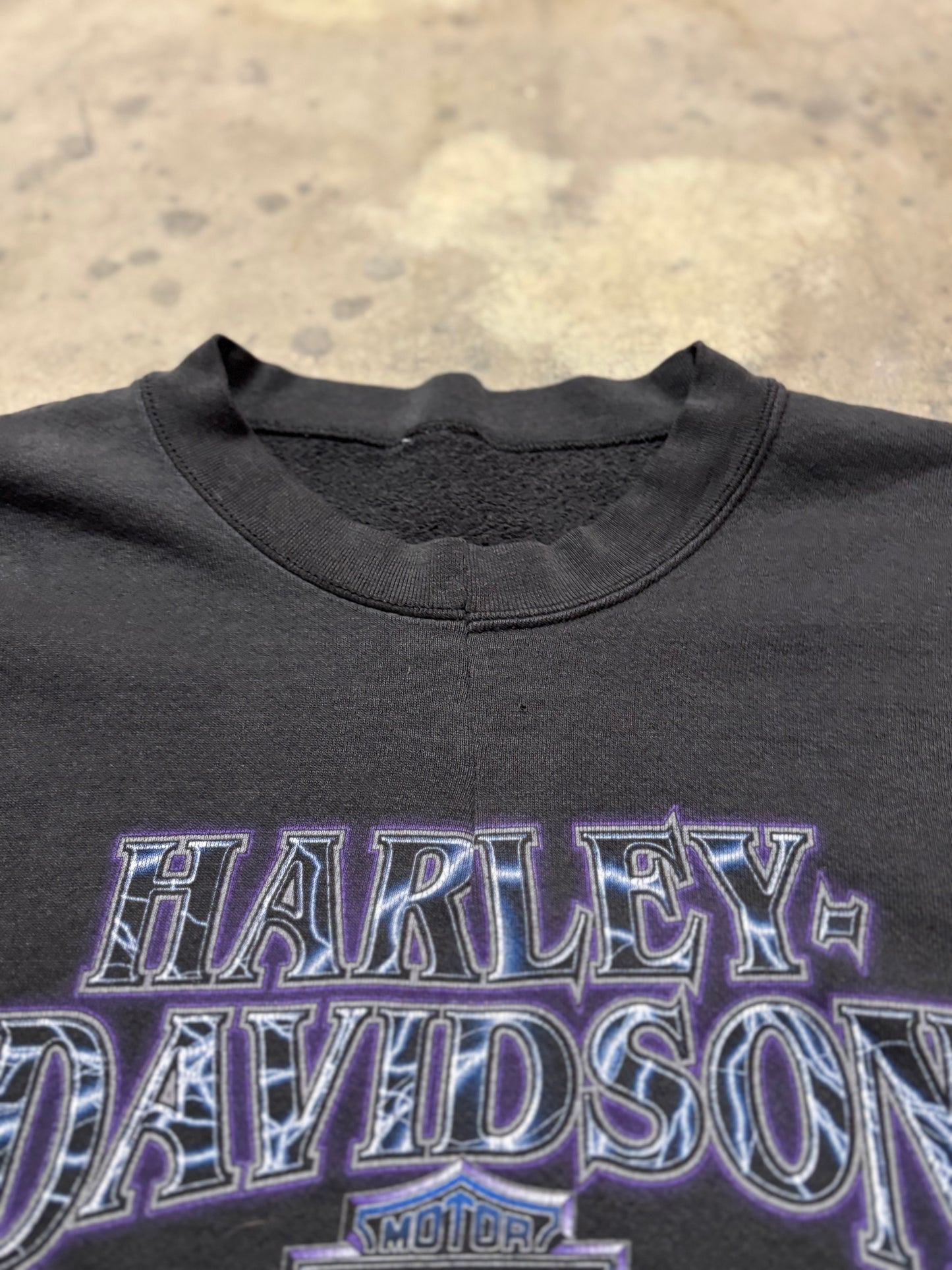 Vintage Harley Davidson Lightning crewneck size xxl repaired