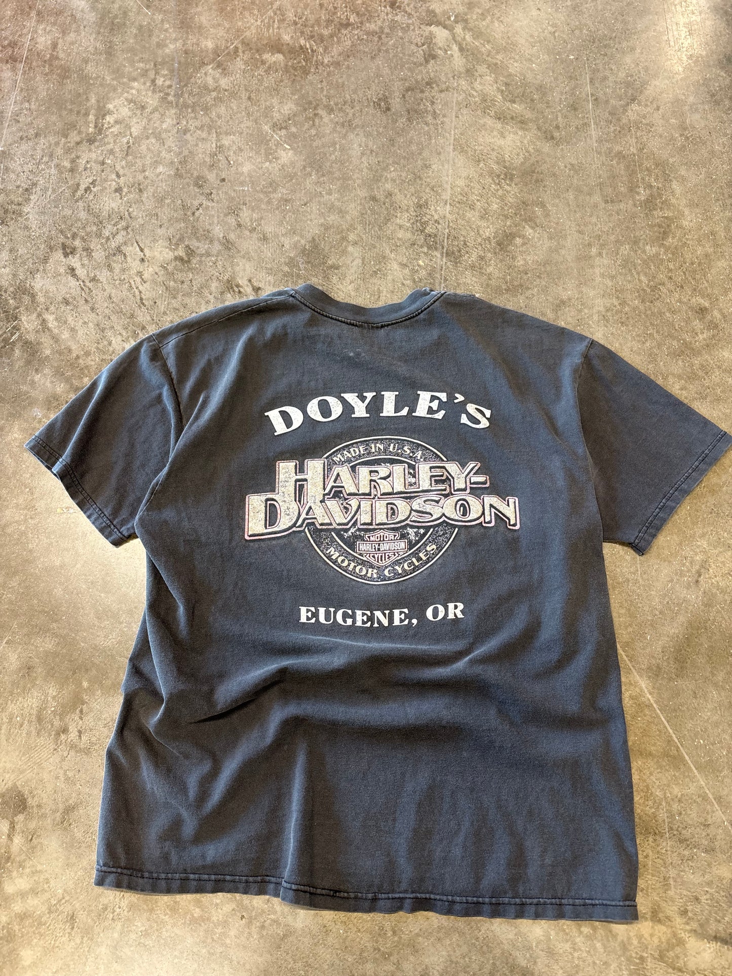 Vintage Faded Out Harley Davidson chrome classic shirt size XL
