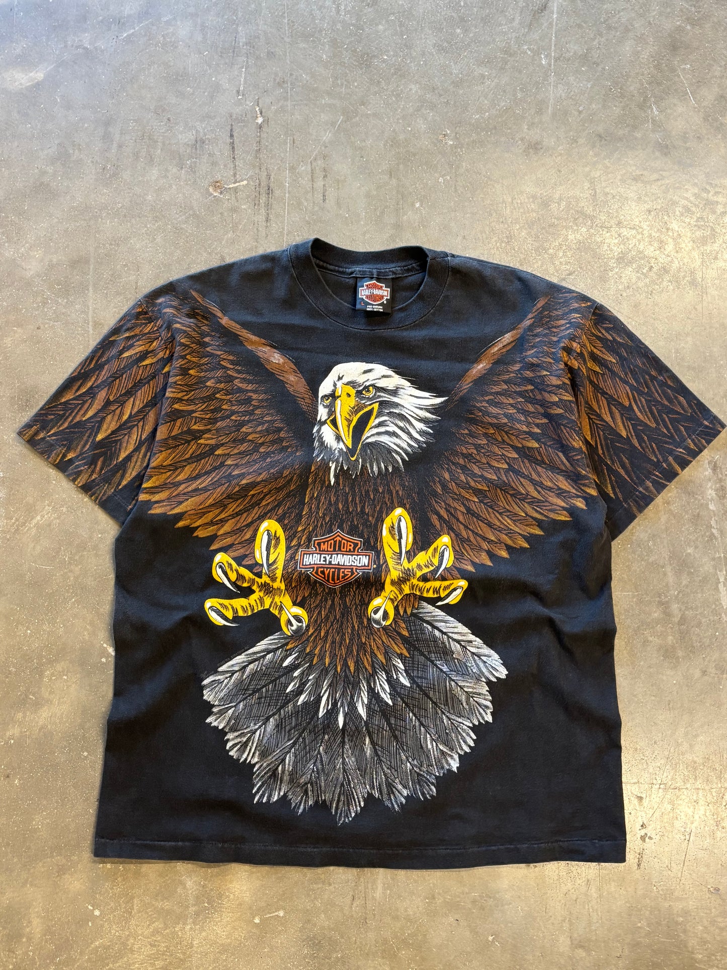 Vintage Harley Davidson Eagle AOP size large