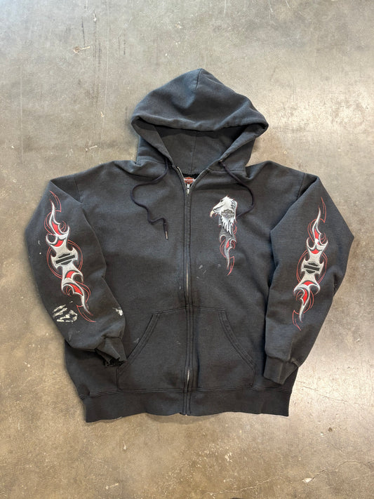 Vintage Harley Davidson Blade zip up hoodie size large