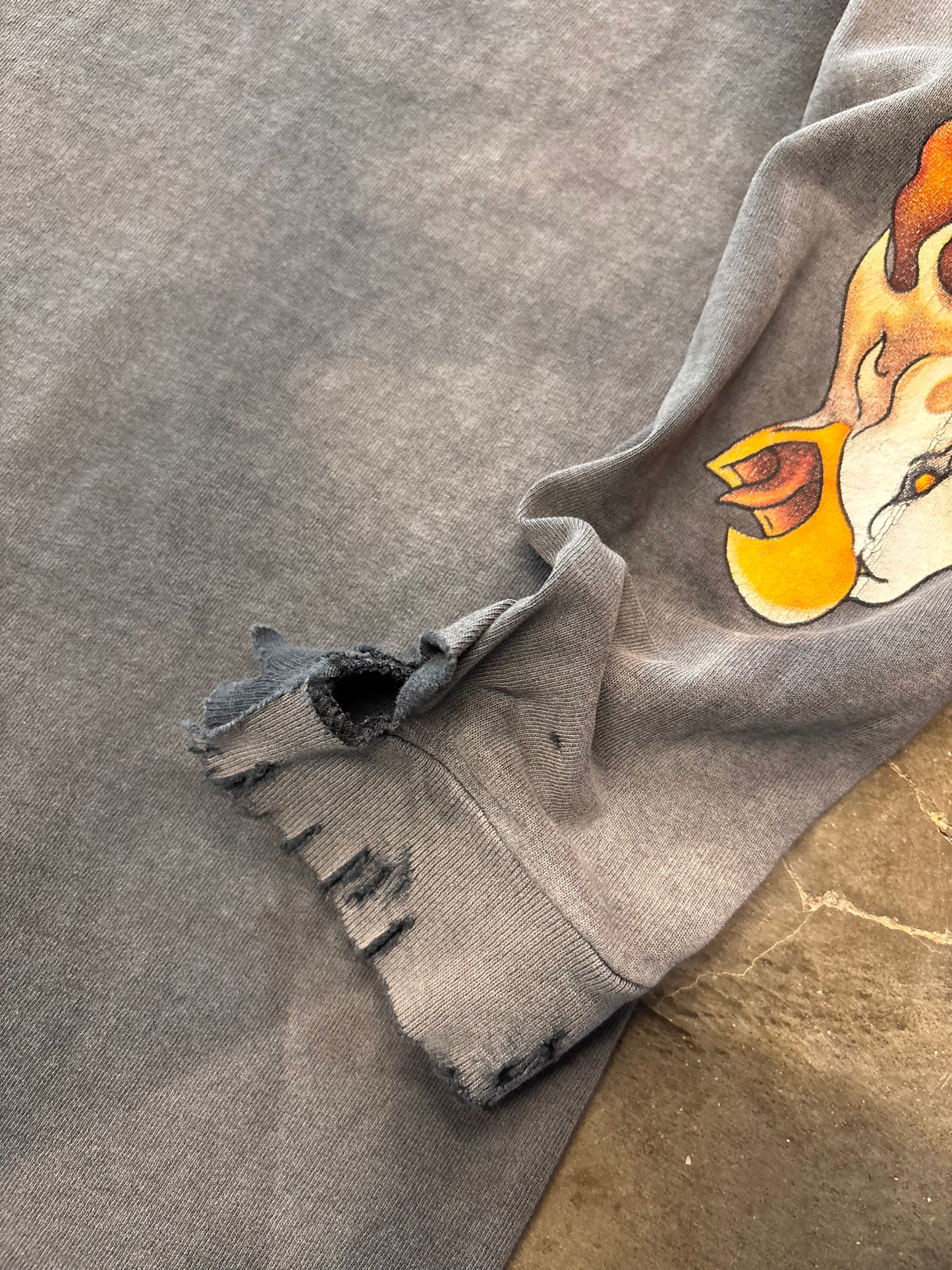 Vintage Street Smoked Flaming Eagle shirt size XL