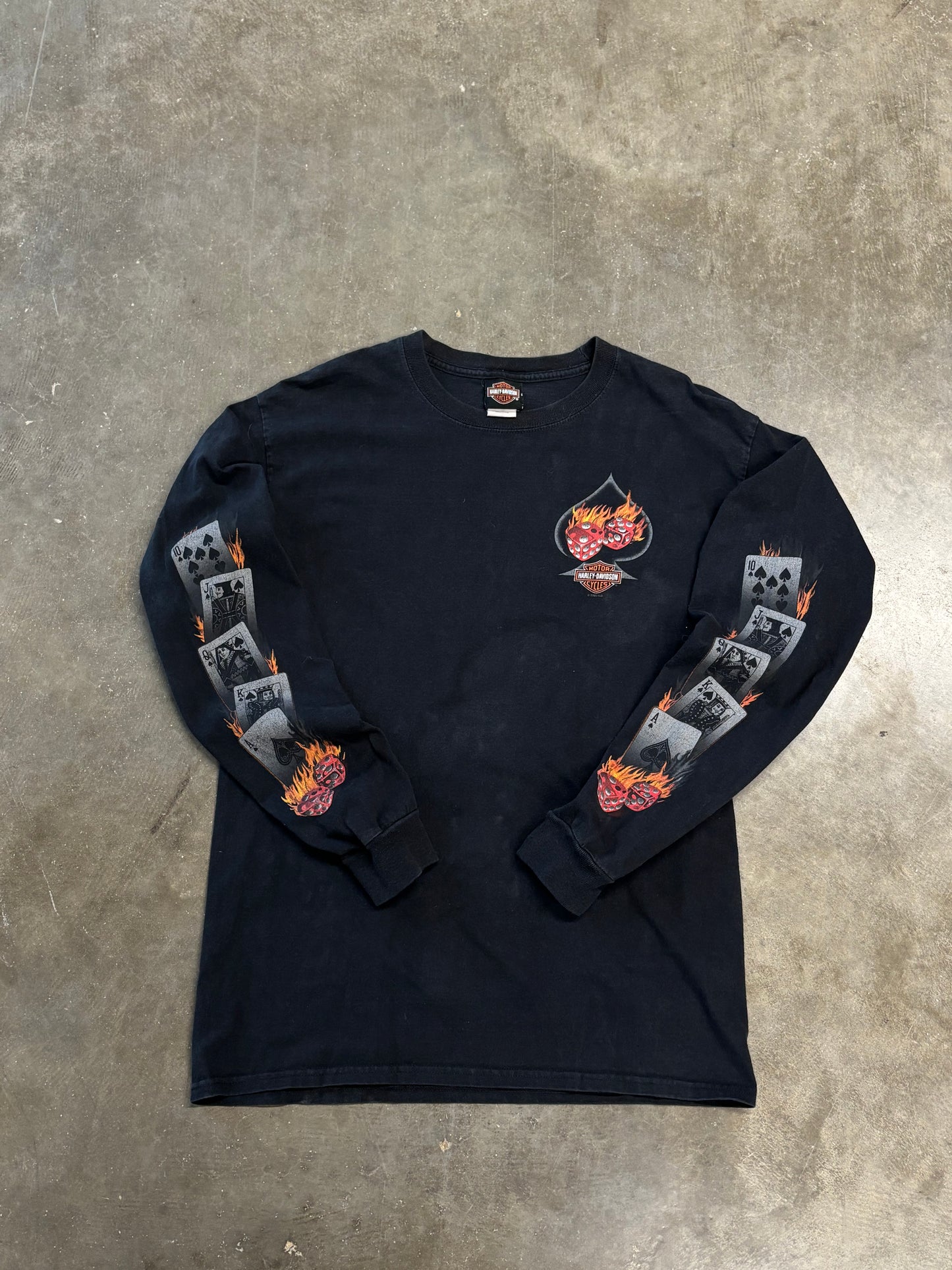 Vintage Harley Davidson roll the dice long sleeve size medium