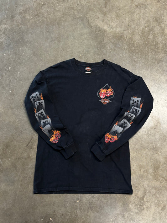 Vintage Harley Davidson roll the dice long sleeve size medium