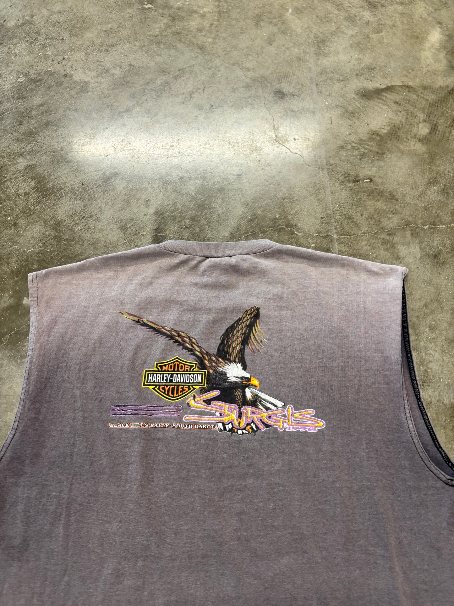 Vintage Harley Davidson smoked out tank top size xl