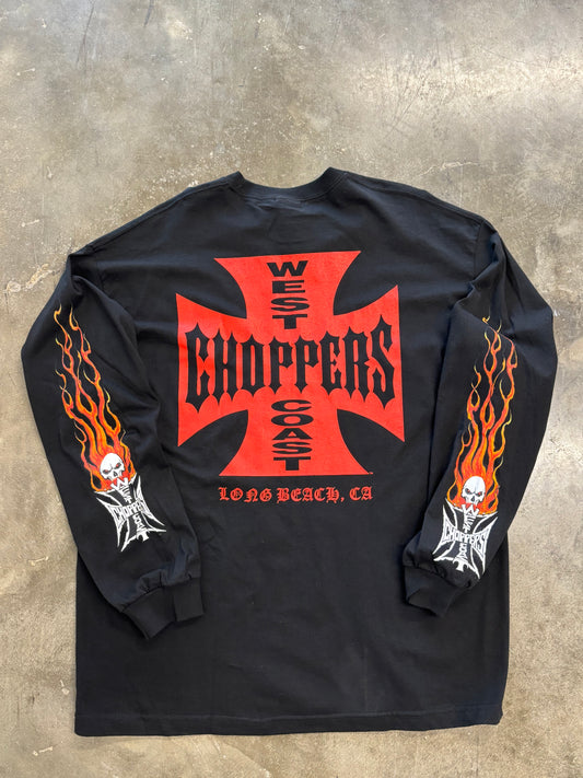 Vintage West Coast Choppers skull long sleeve size xxl