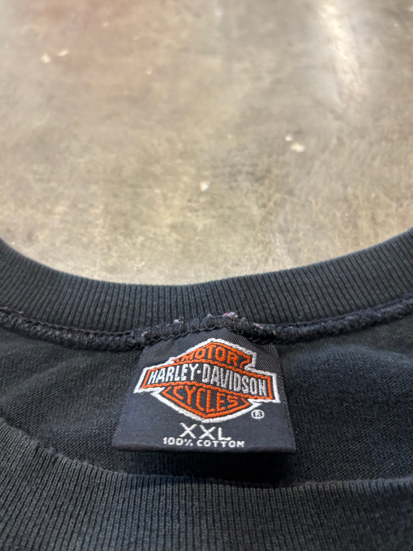 Vintage Harley Davidson Blue Flame long sleeve size xxl