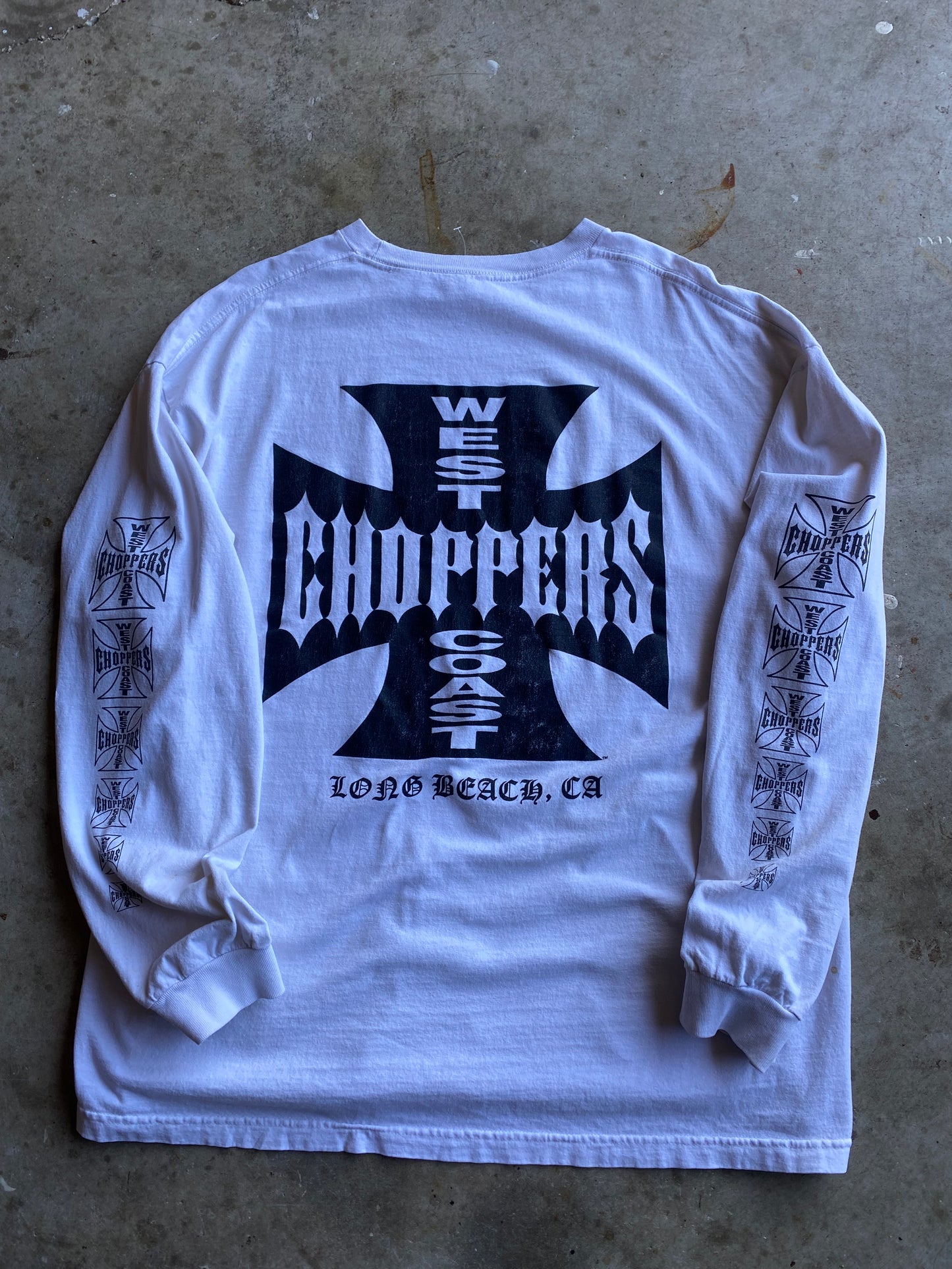 Vintage West Coast Choppers white long sleeve shirt size XXL