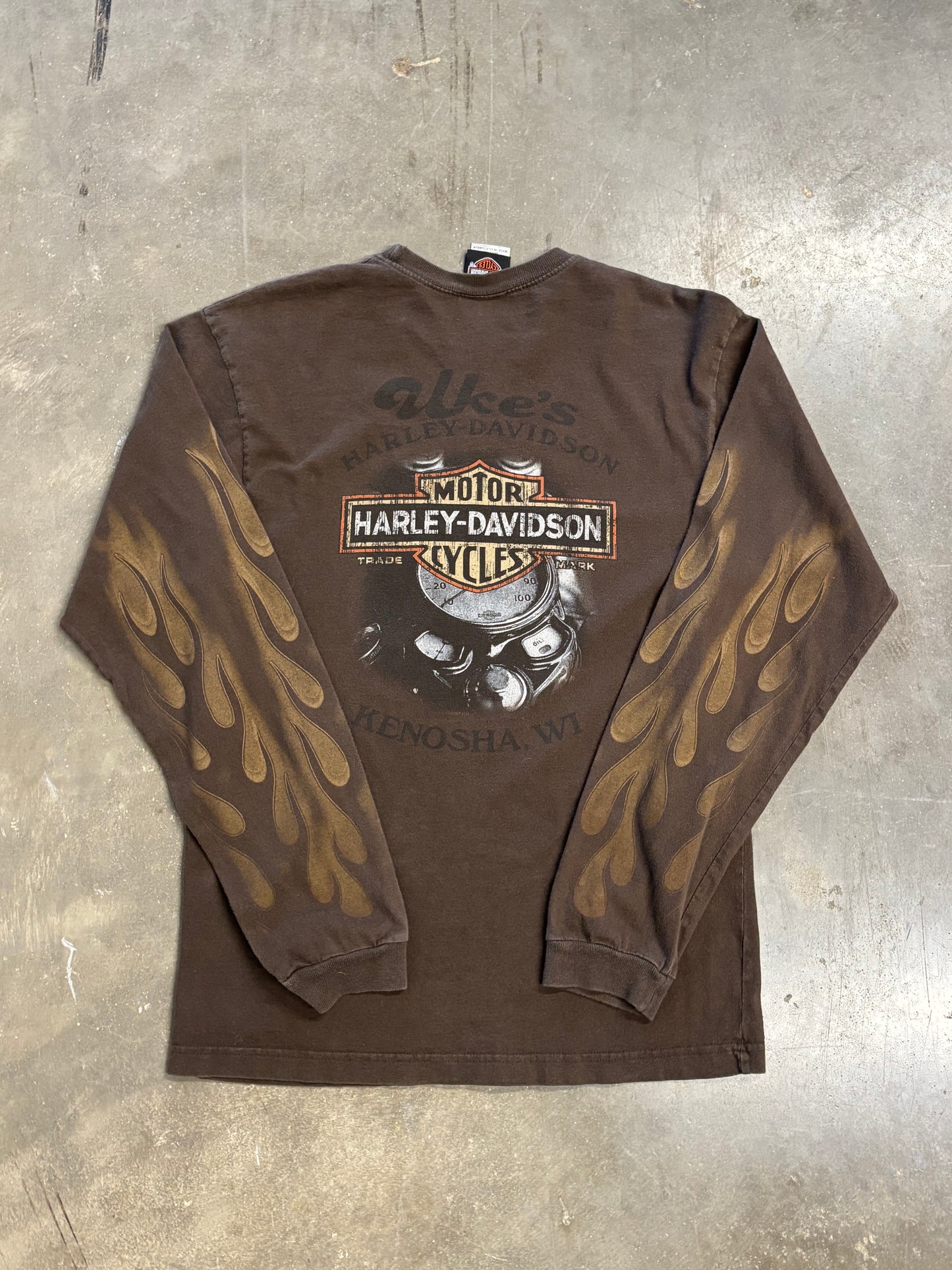 Vintage Harley Davidson Mocha long sleeve size small