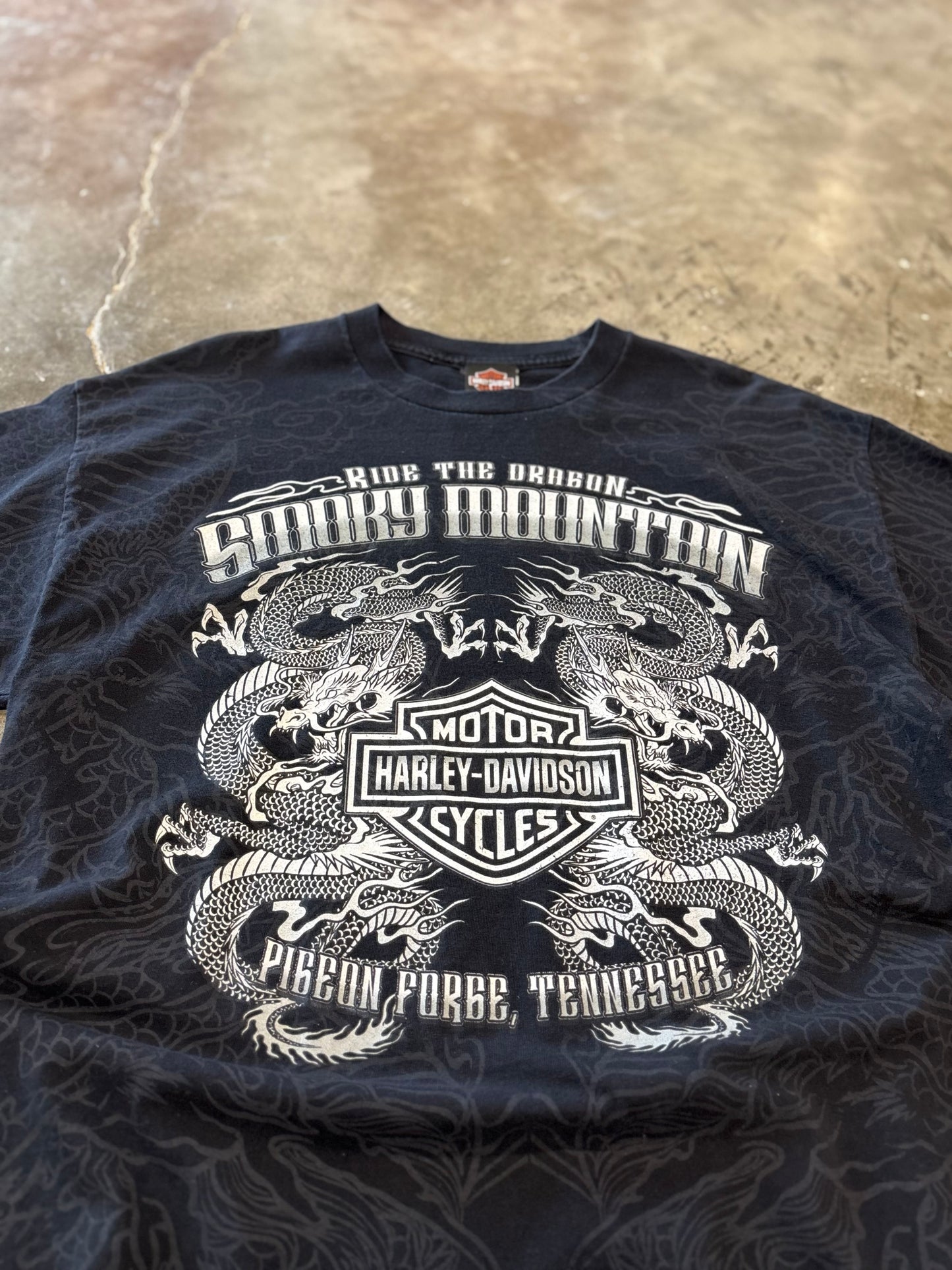 Harley Davidson Smokey mountain dragon aop size xl