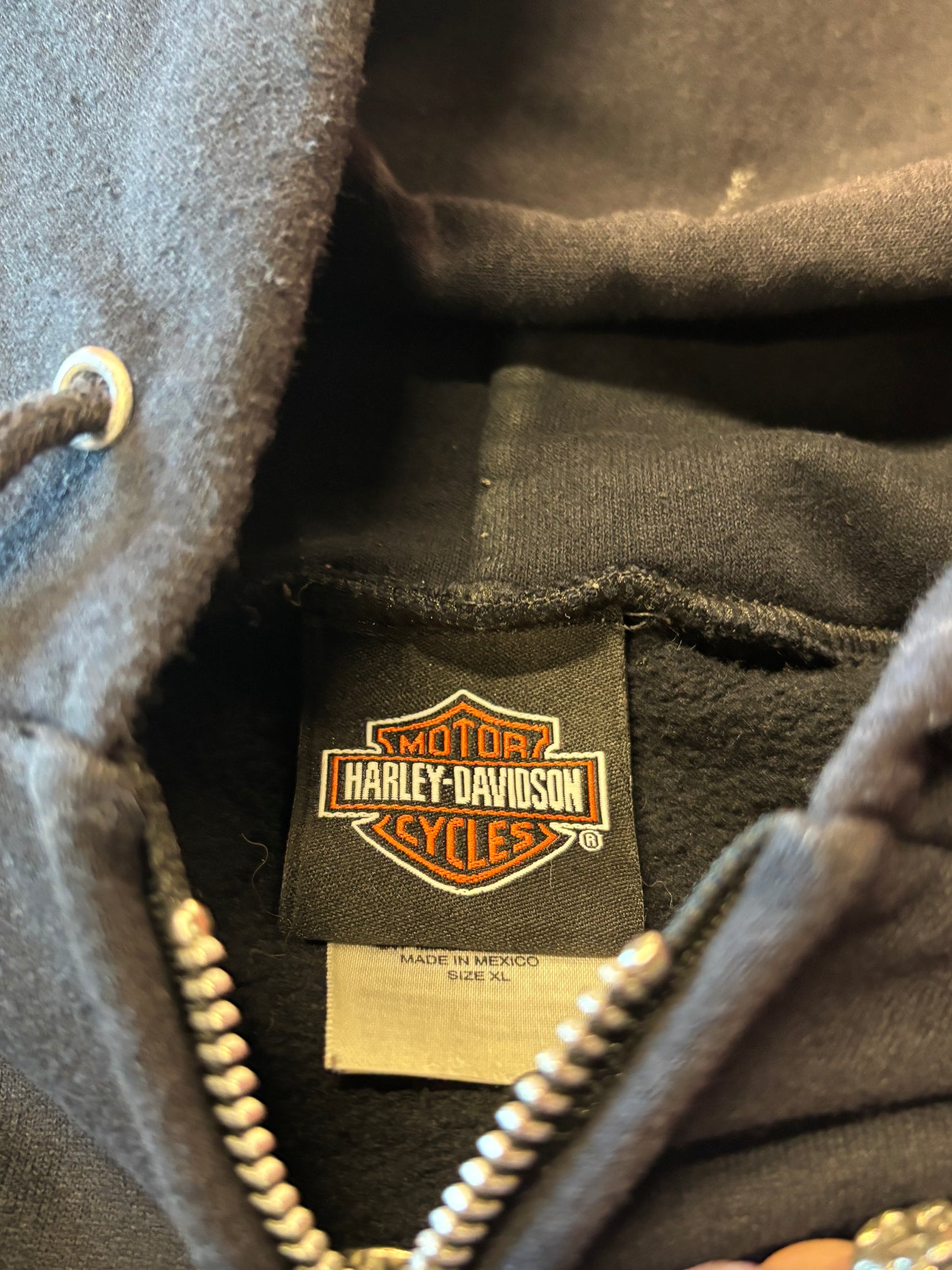 Harley Davidson Flame zip up hoodie size xl