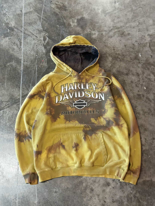 Vintage Harley Tie Dyed Hoodie size XL
