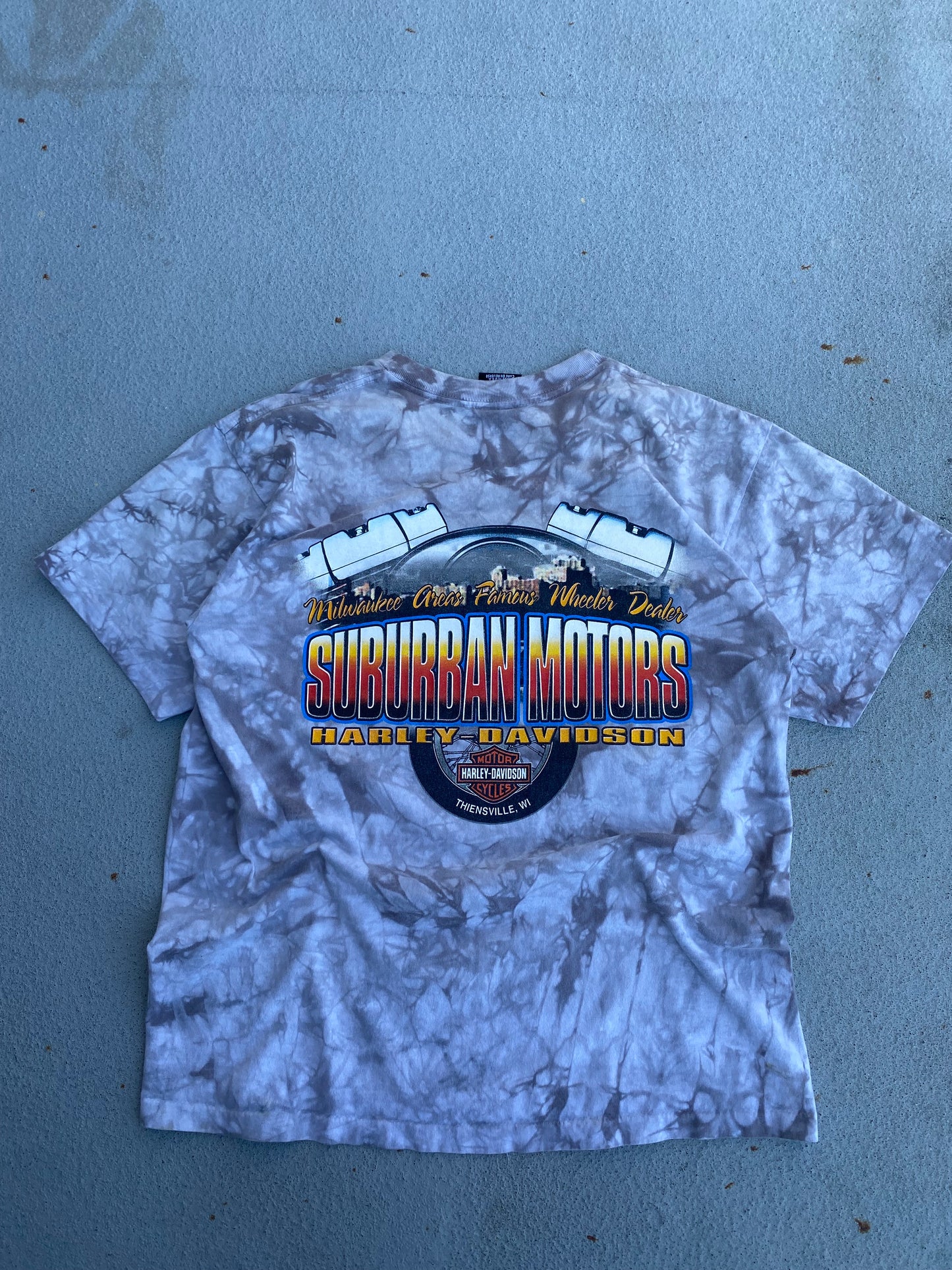 Harley Davidson Skull Tie Dye shirt Size Large