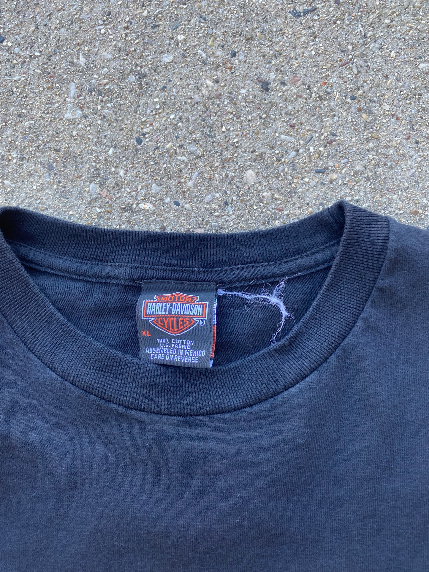 Vintage Harley Davidson simple flame text logo long sleeve shirt size extra large