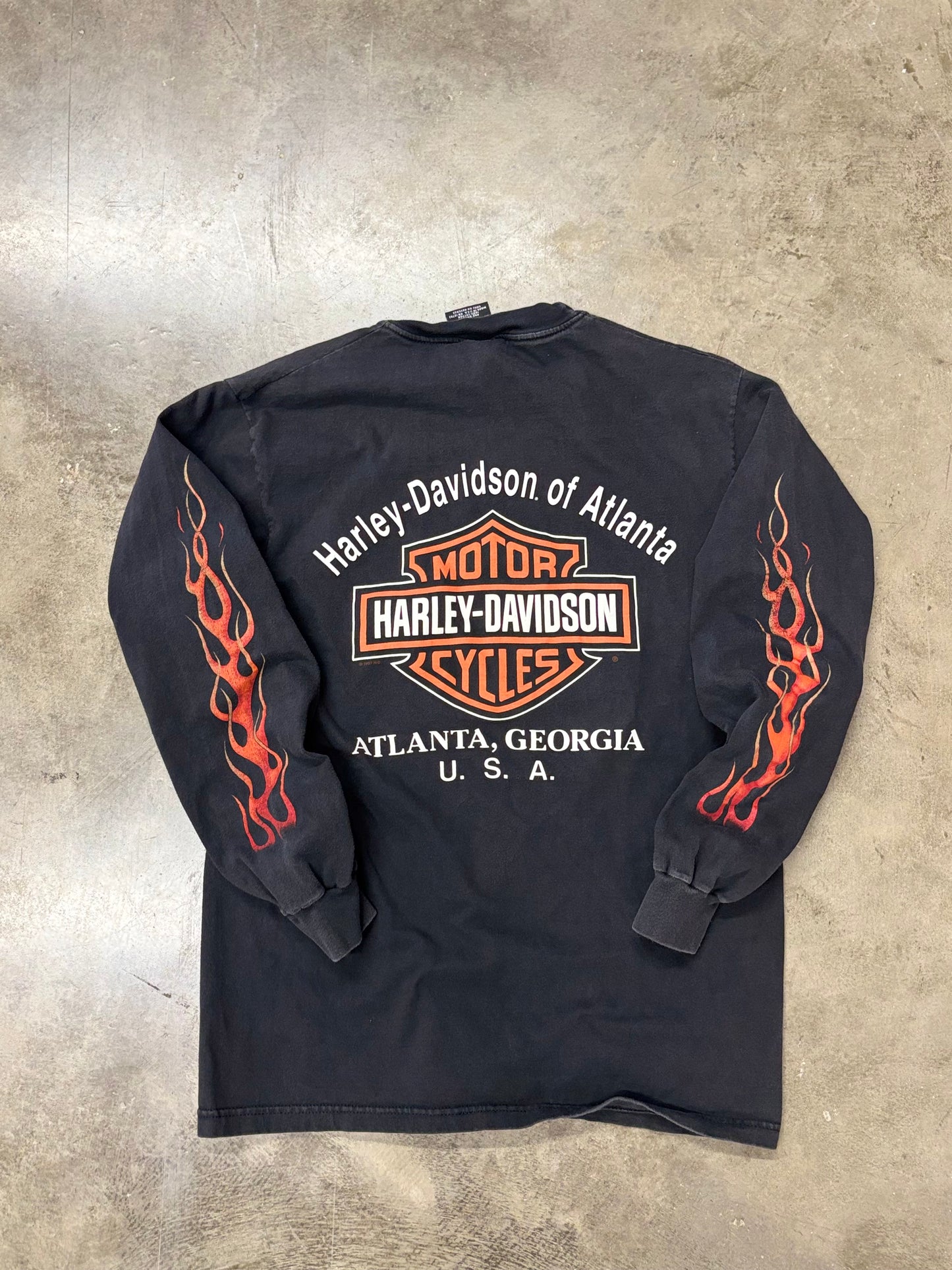 Vintage Harley Davidson v flame long sleeve size medium