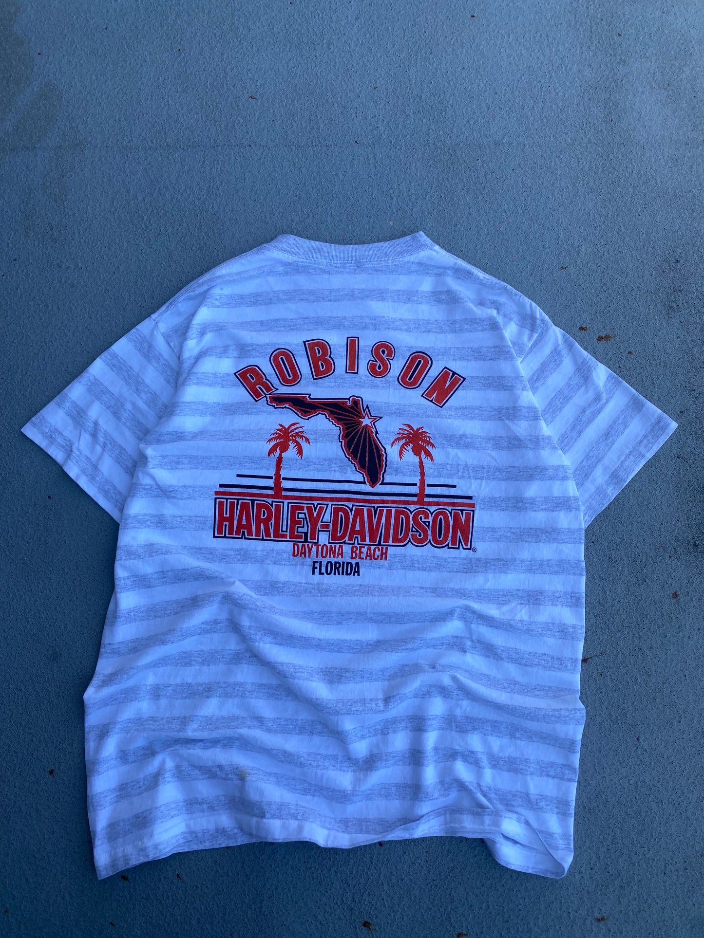 Vintage Harley Davidson Striped Shirt Size XL