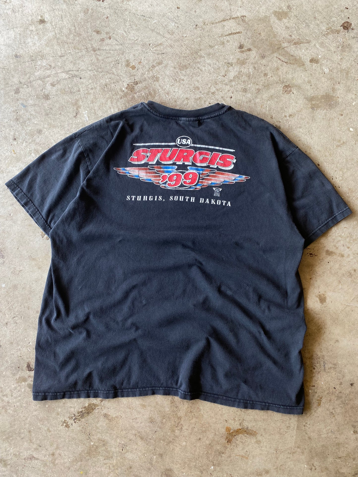 Vintage Sturgis 1999 Skull Poker shirt size extra large