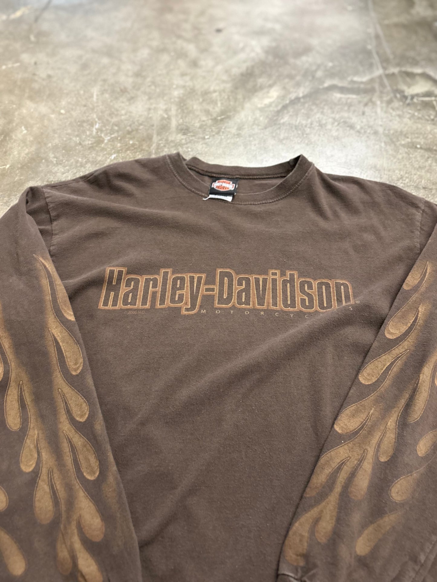Vintage Harley Davidson mocha longsleeve size xl