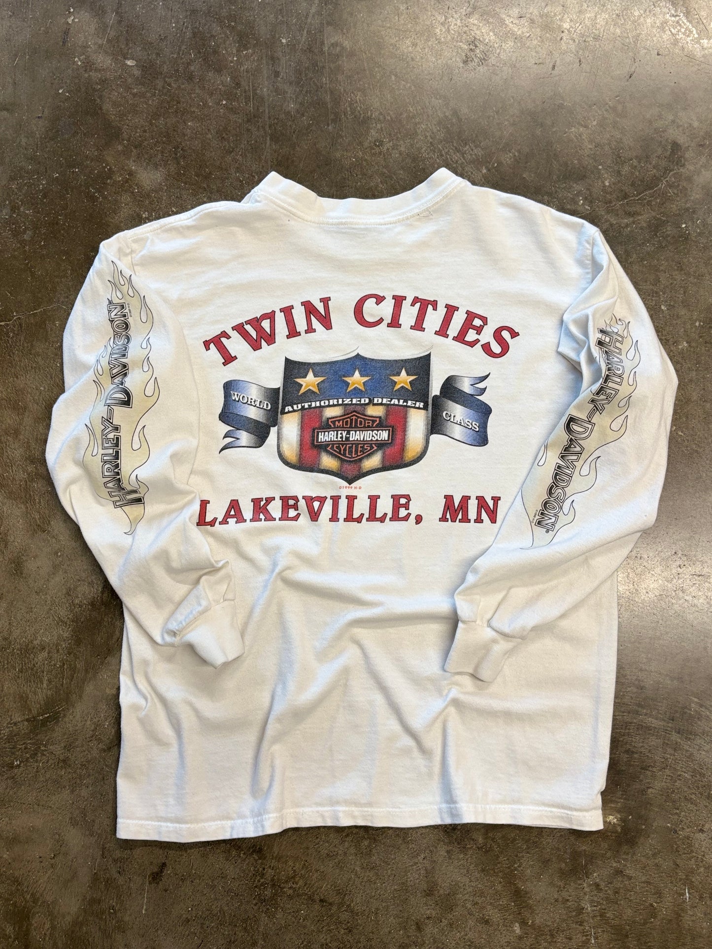 Vintage Harley Davidson Rare Eagle long sleeve size large