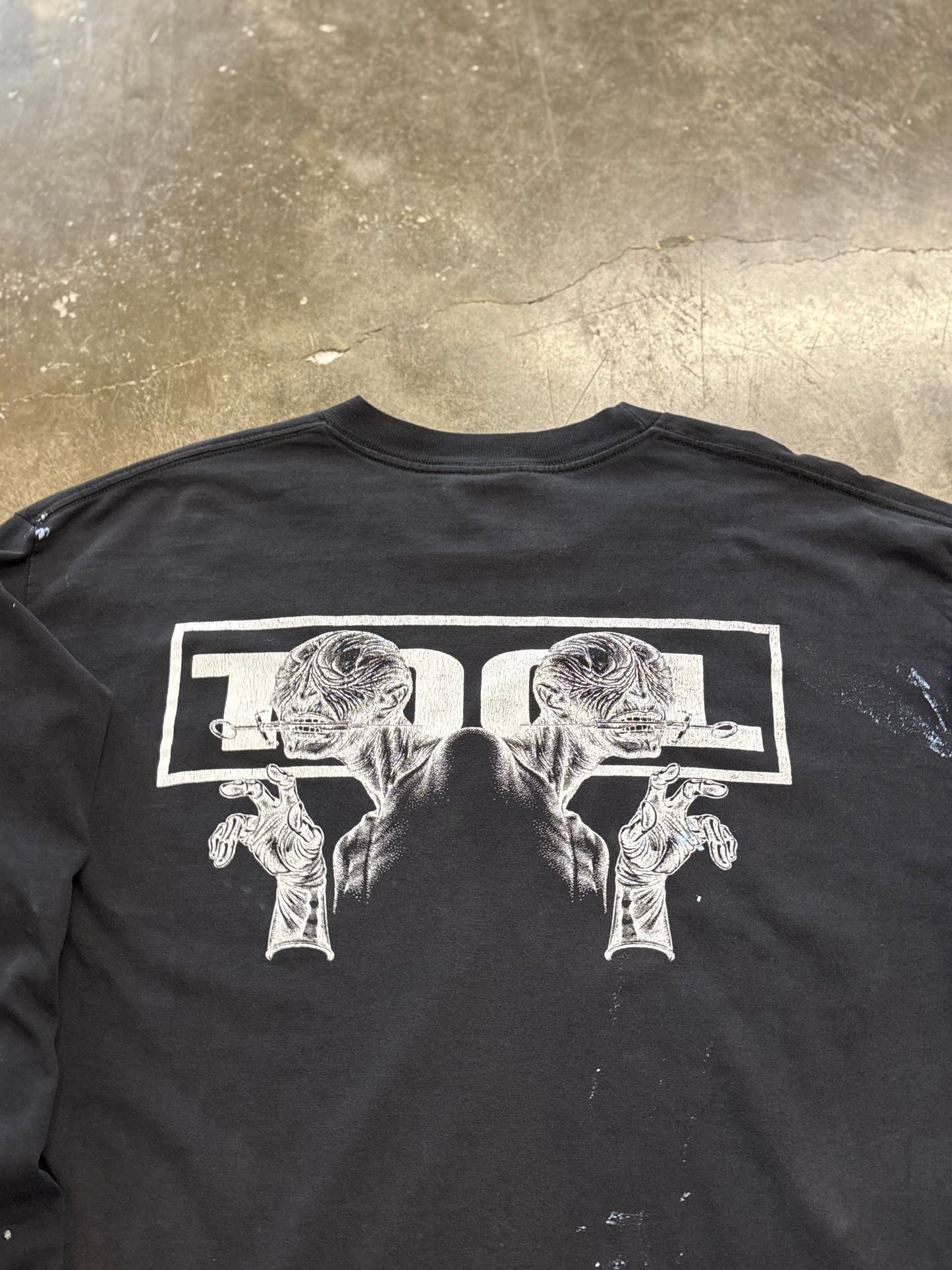 Vintage Tool Syringe long sleeve size xl painted up