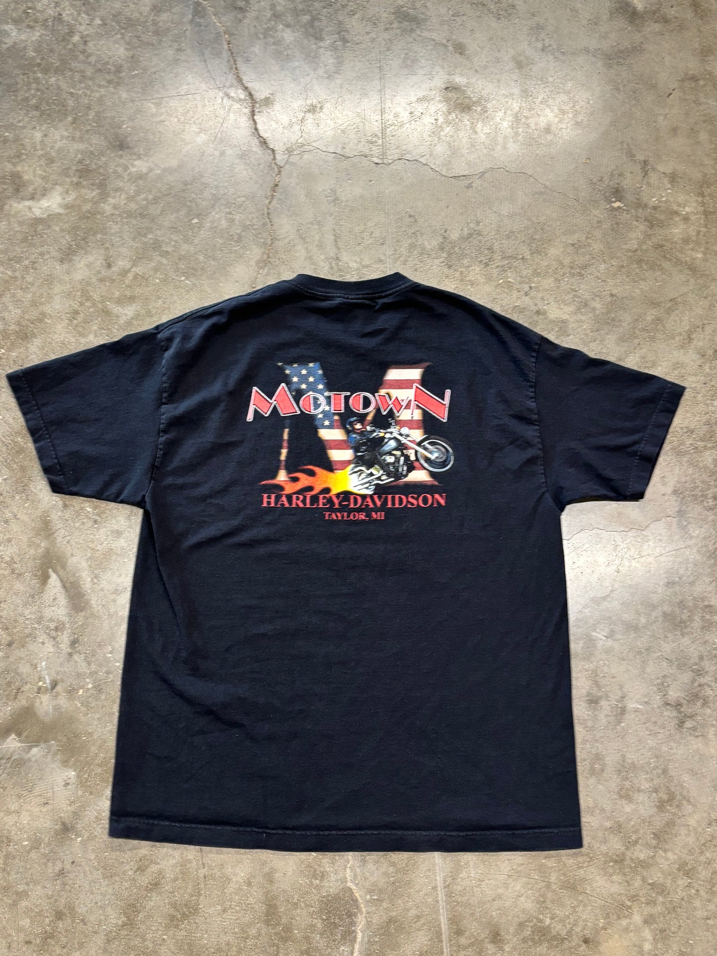 Vintage Harley Davidson Flame text shirt size xl