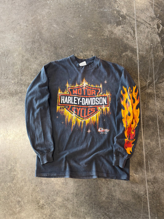 Vintage Harley Davidson bikers only long sleeve size large chicks