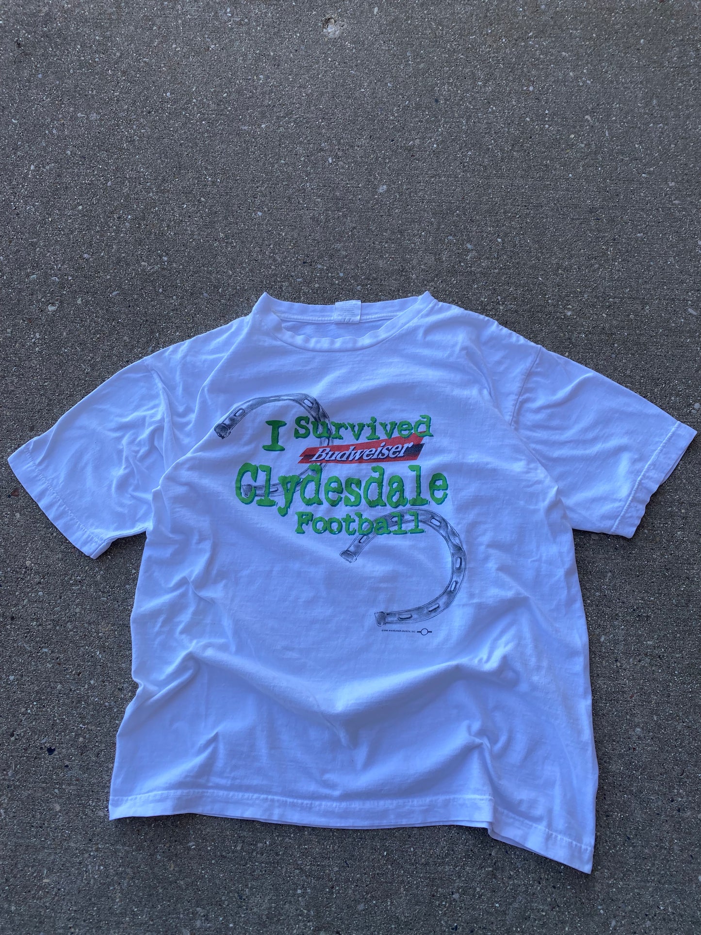 Vintage Budweiser Clydesdales football shirt Size XL