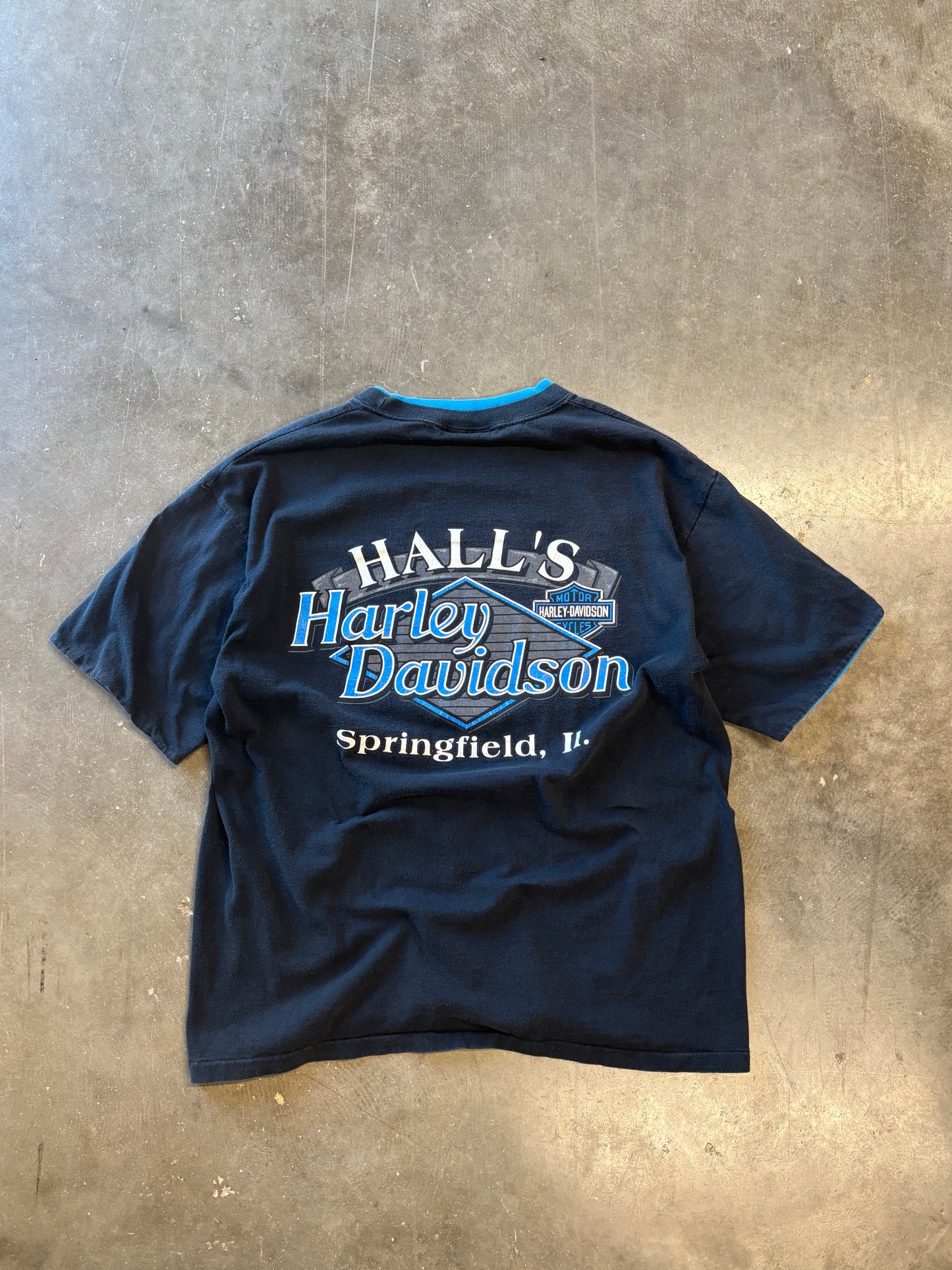 Vintage Harley Davidson Lightning print shirt size large