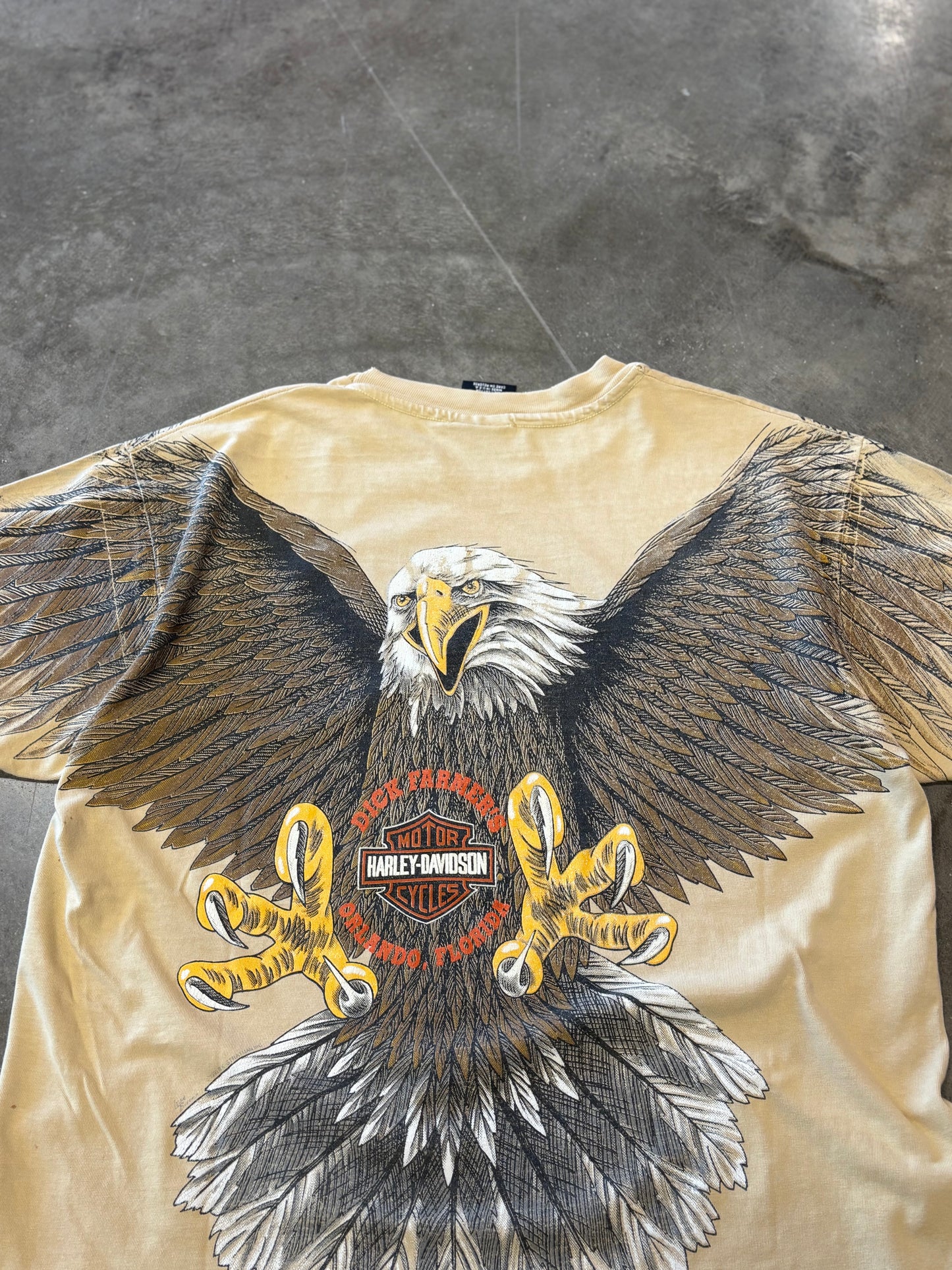Vintage Harley Davidson Eagle AOP shirt size large