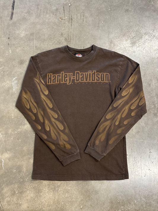 Vintage Harley Davidson Mocha long sleeve size small