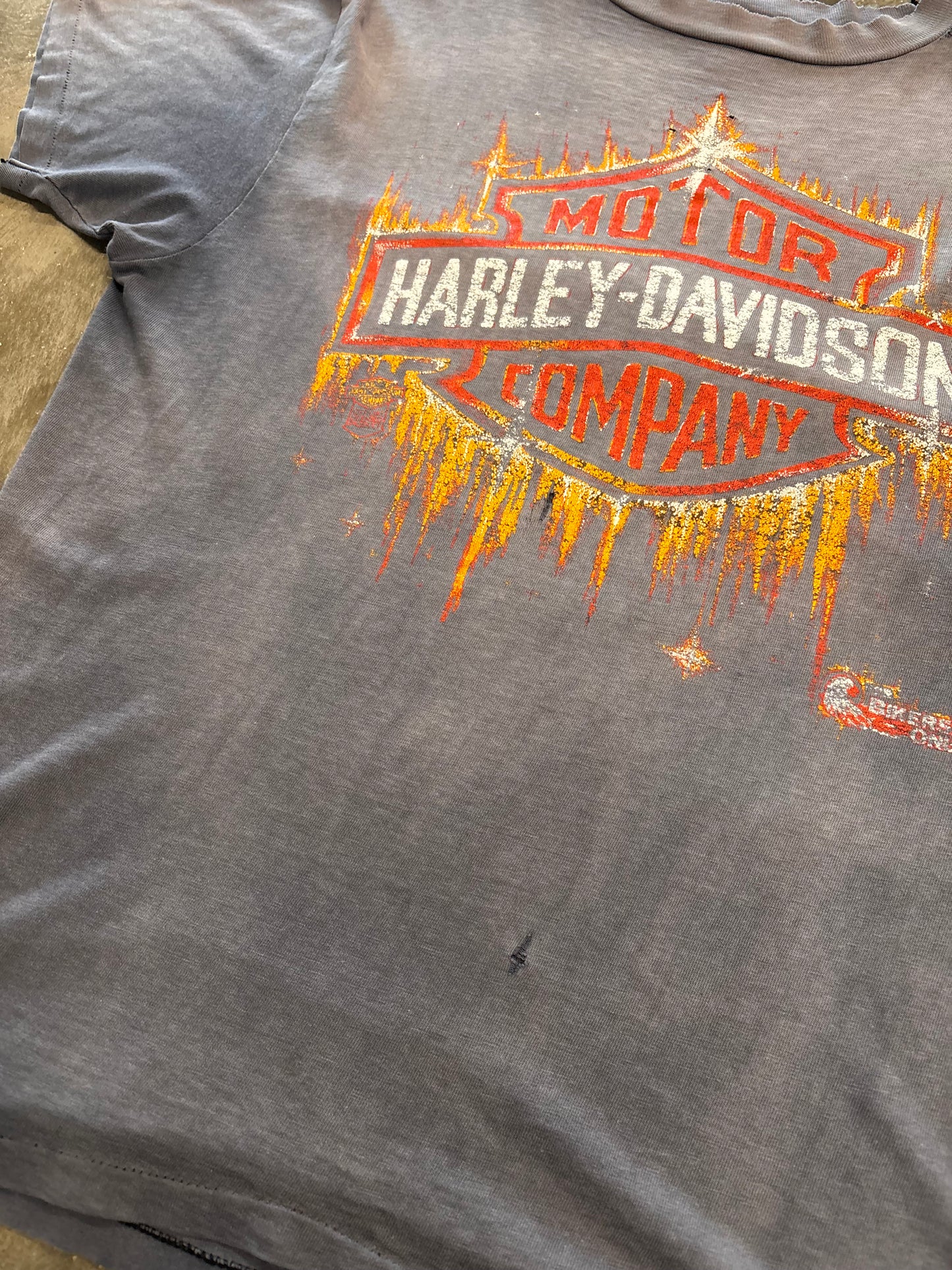 Vintage Harley Davidson smoked out sparkle shield size large