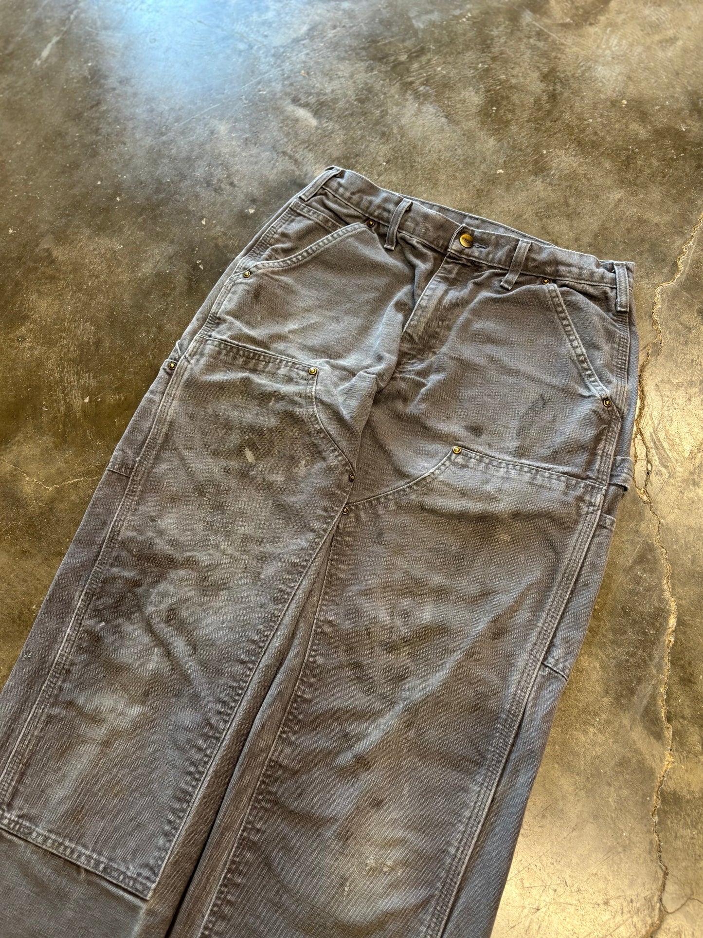 Gray carhartt double knees 30 by 30