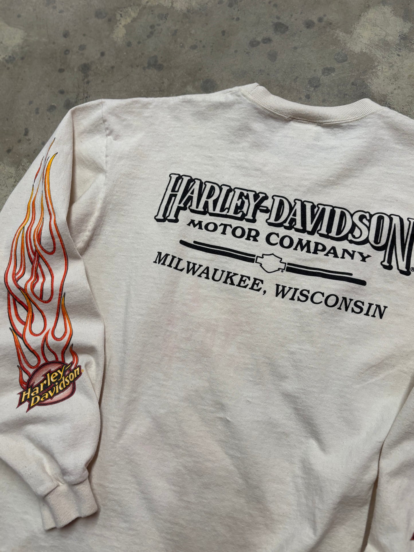 Vintage Harley Davidson Feel the heat long sleeve size large