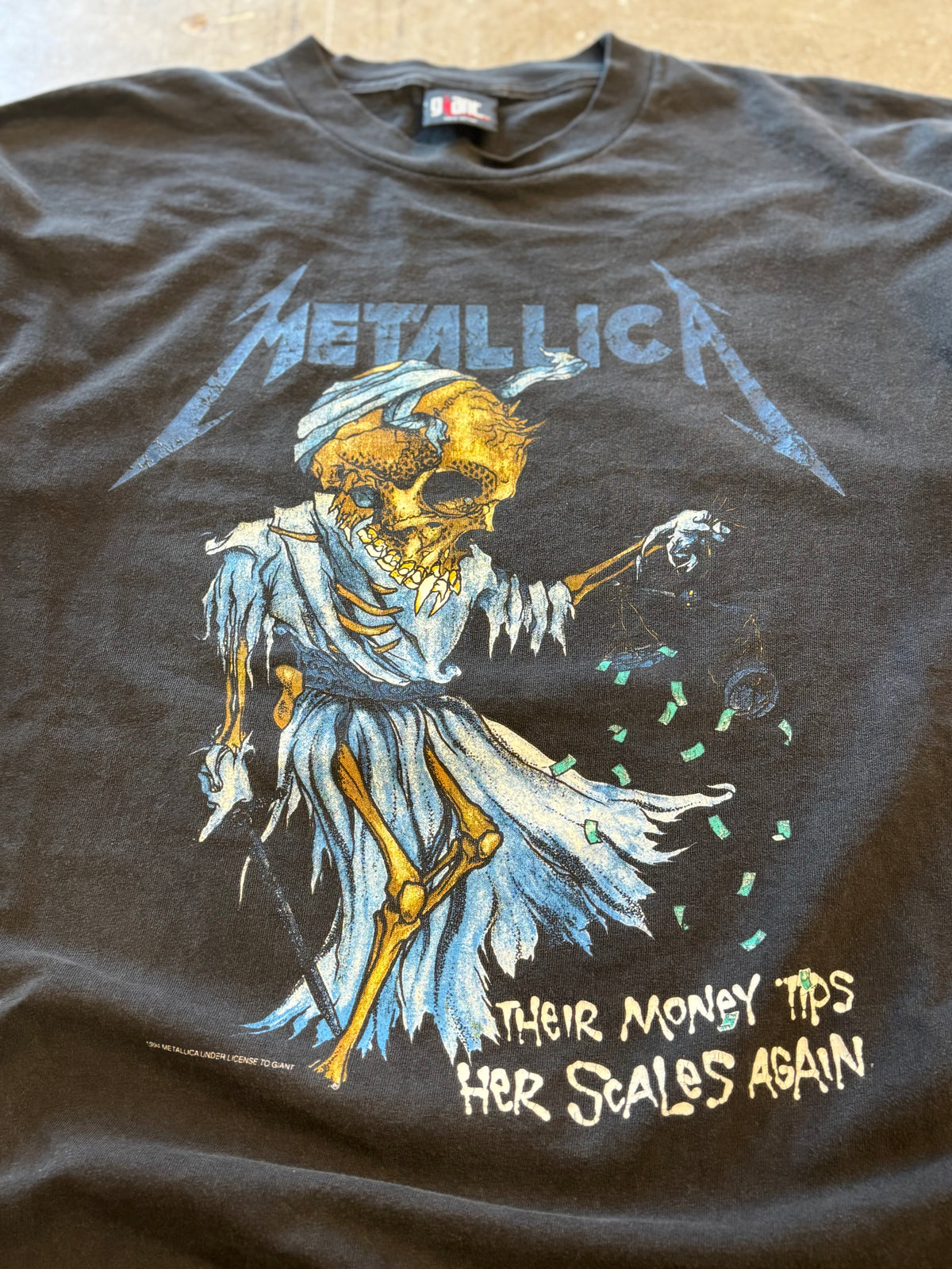Vintage Metallica money scales Pushead Shirt size xl