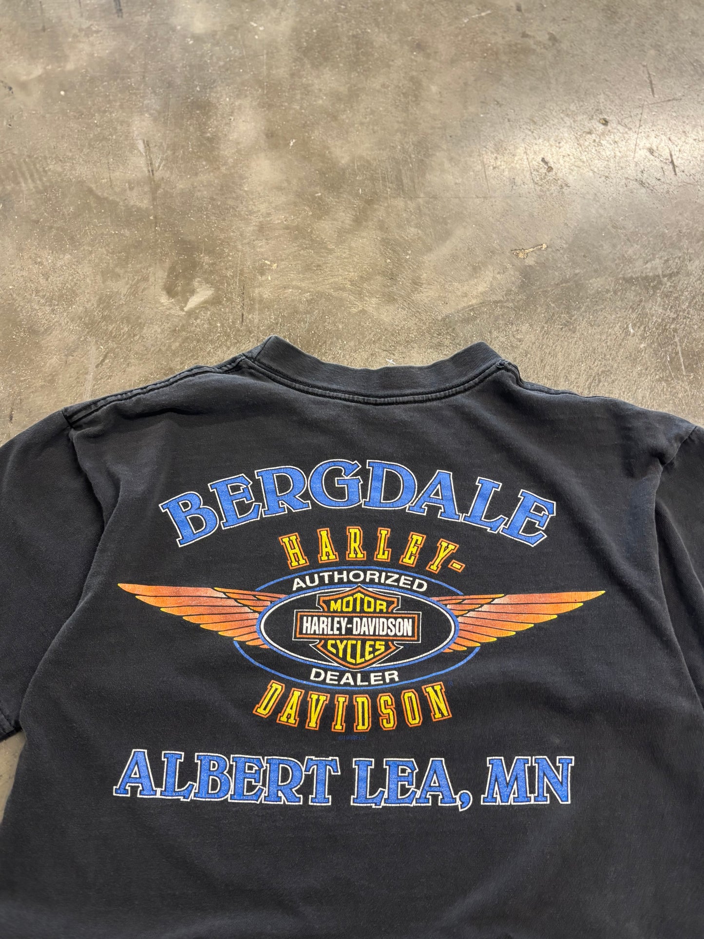 Vintage Harley Davidson Flaming Eagle shirt size large