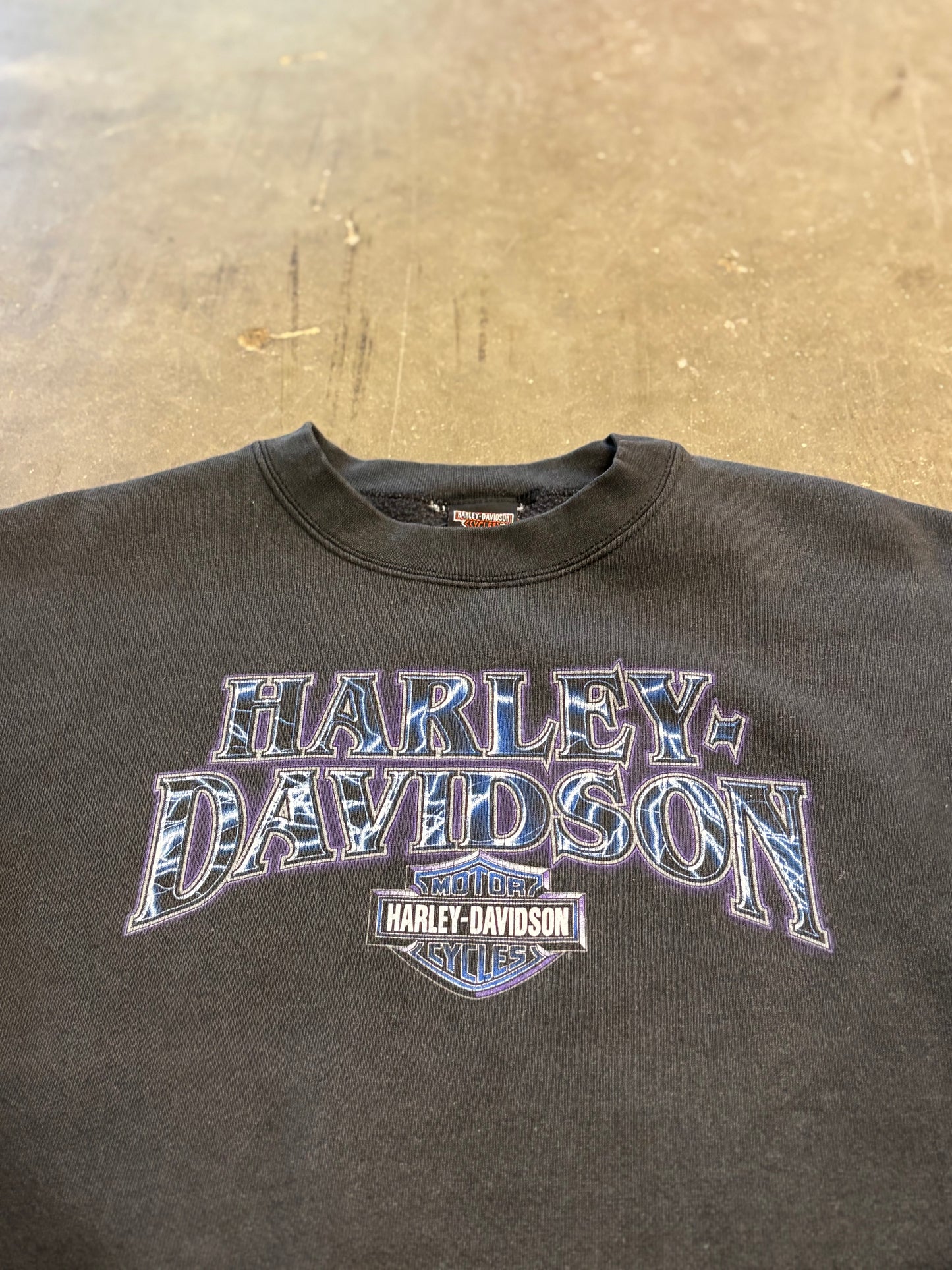 Vintage Harley Davidson Lightning sweatshirt size large