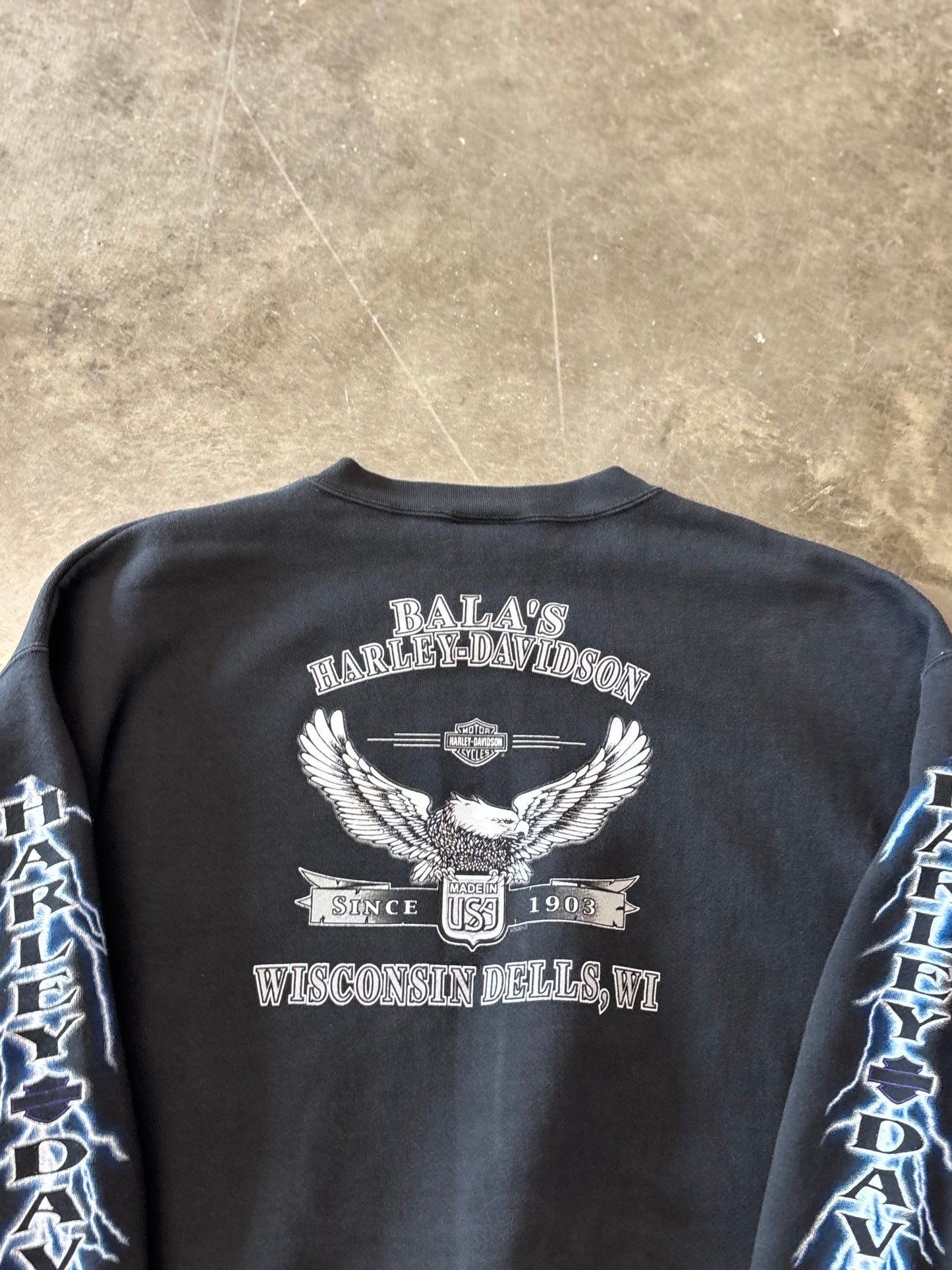 Vintage Harley Davidson Lightning sweatshirt size xl