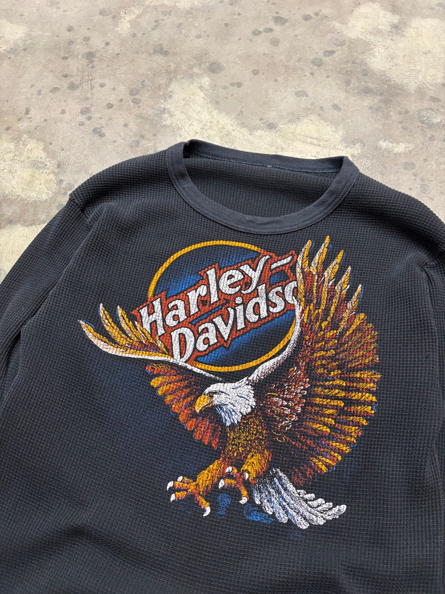 Vintage Harley Davidson thermal long sleeve shirt size large